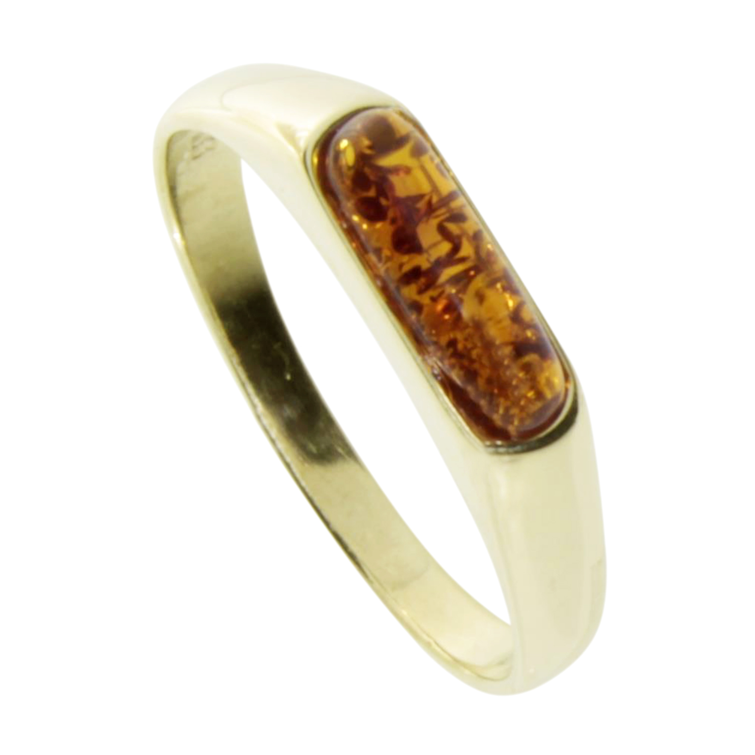 Ring Gold 333/000, Bernstein -Größe wählbar-