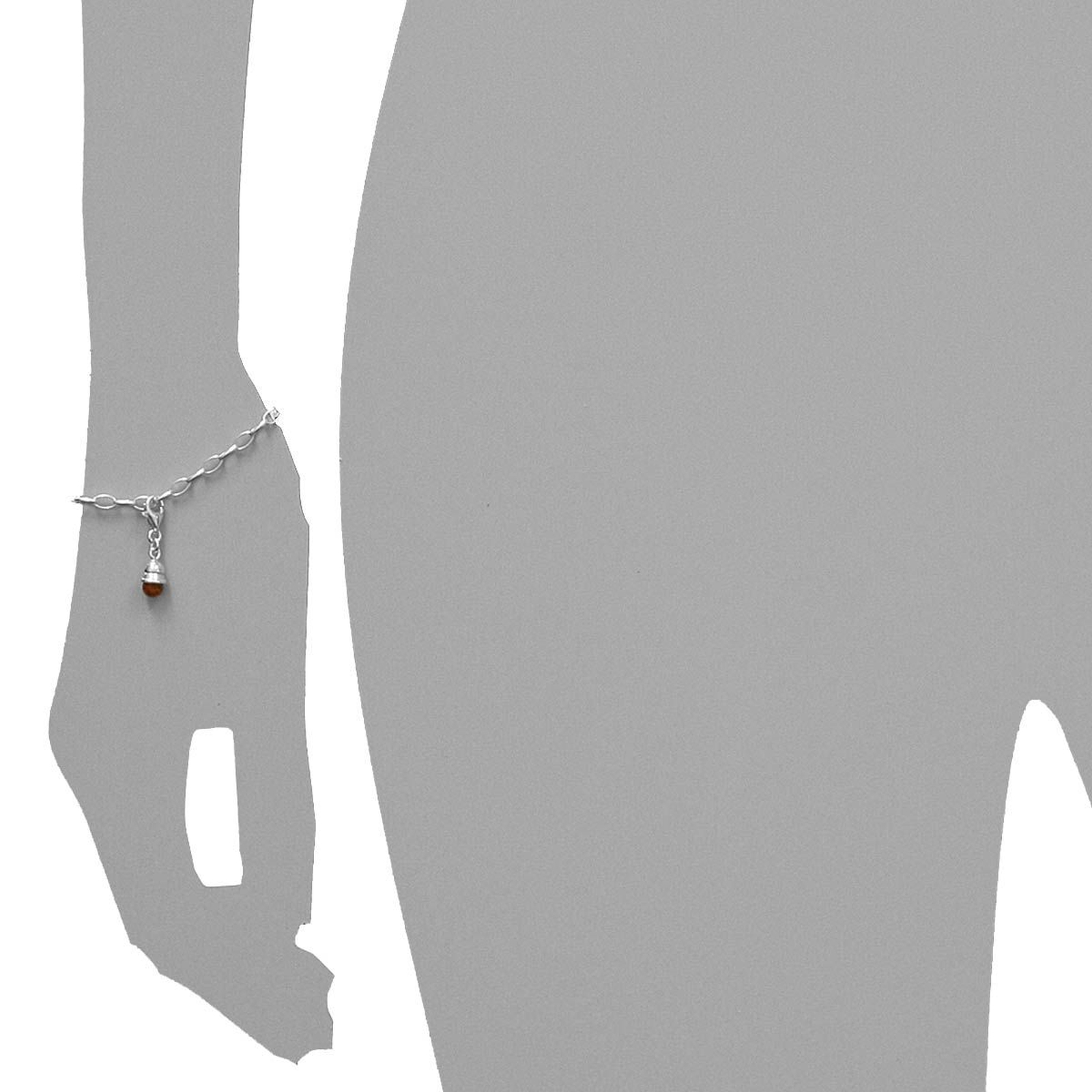 098-200900-0200s Charm Silber 925/000, Bernstein