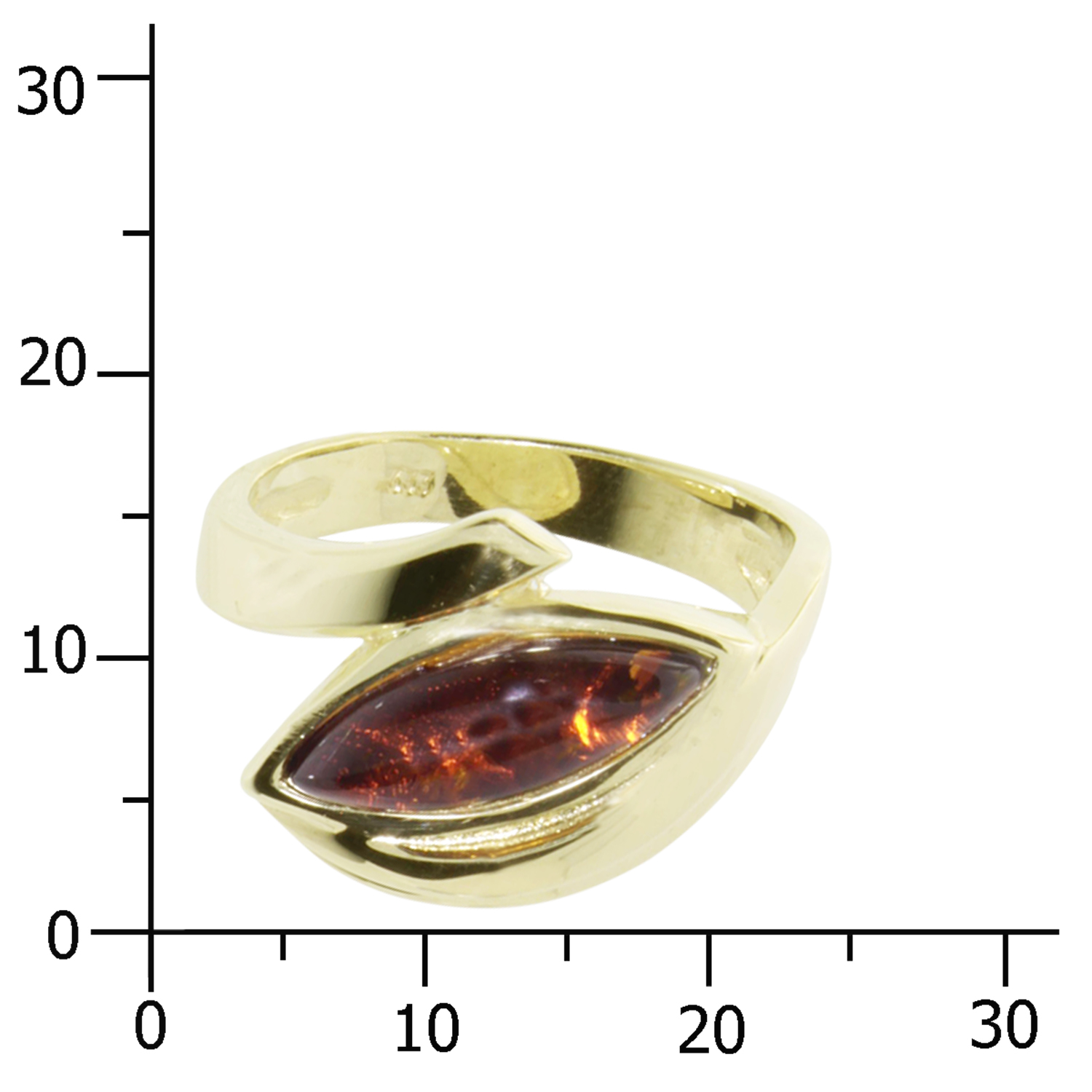 001-173377-0100k Ring Gold 333/000, Bernstein -Größe wählbar-