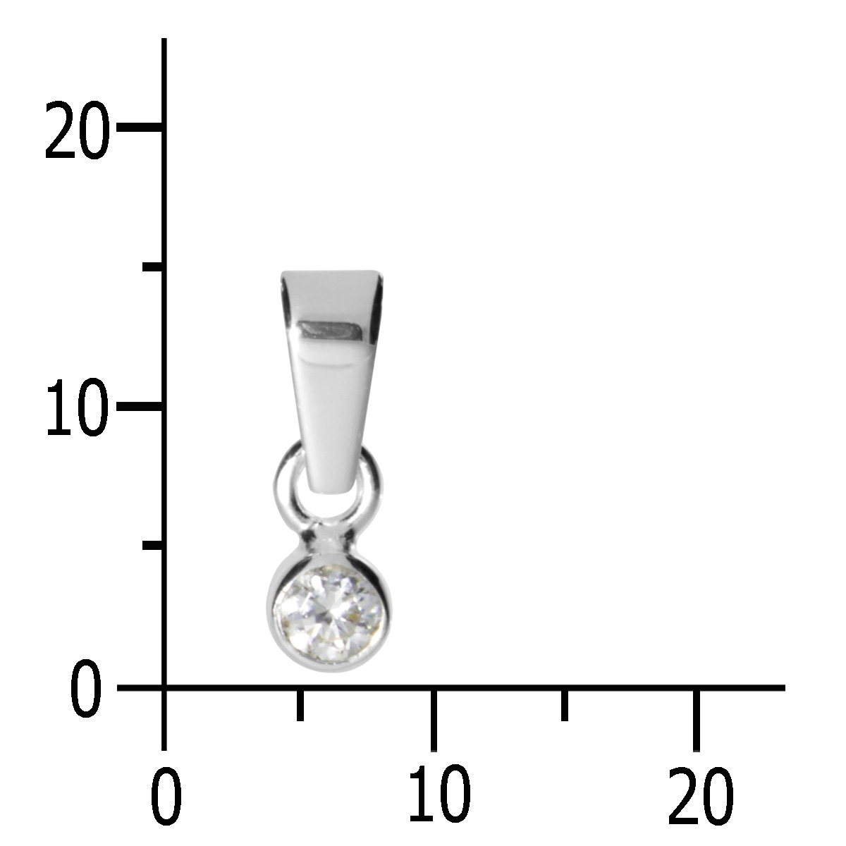 001-203642-0100k Anhänger Silber 925/000, Zirkonia