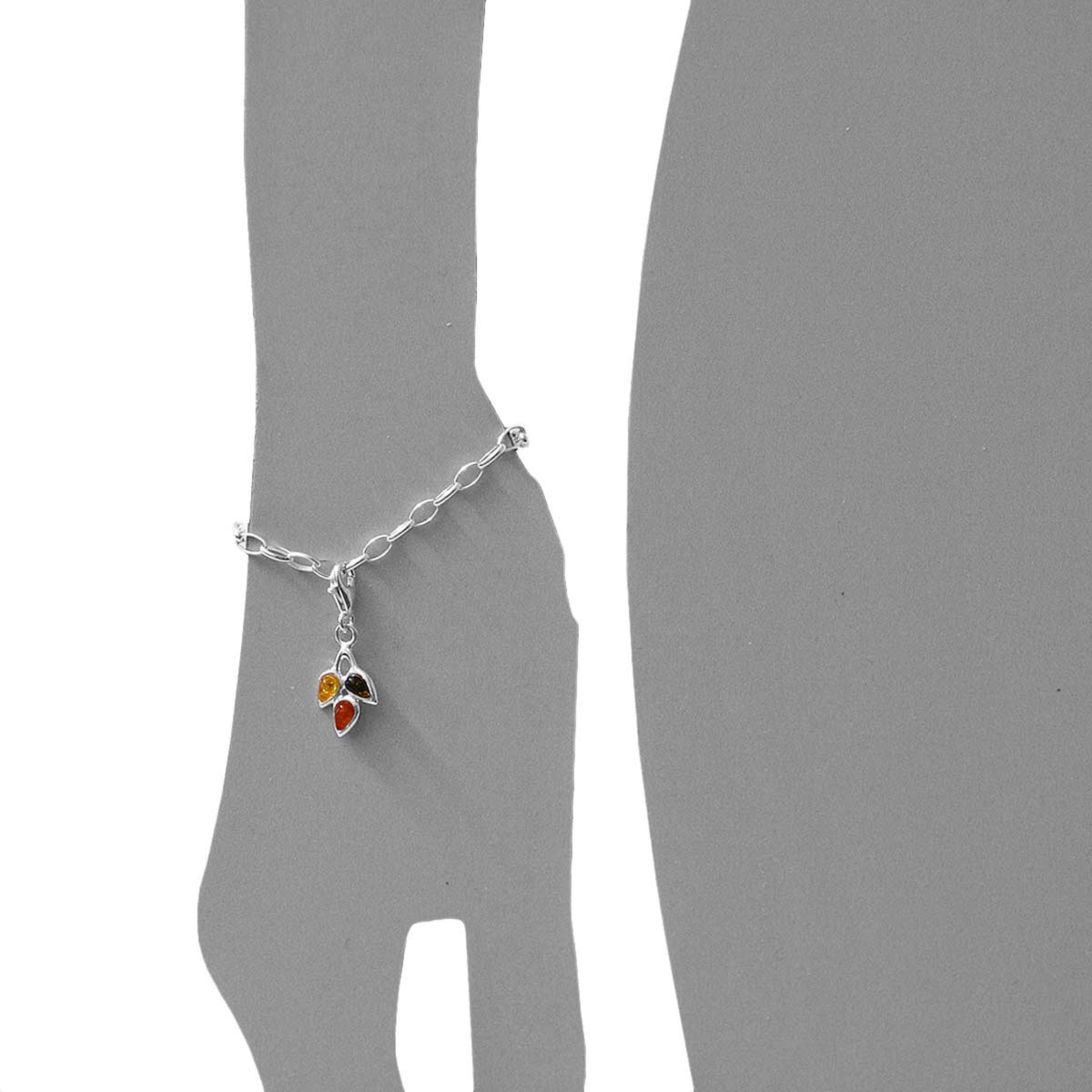 098-200450-0200s Charm Silber 925/000, Bernstein