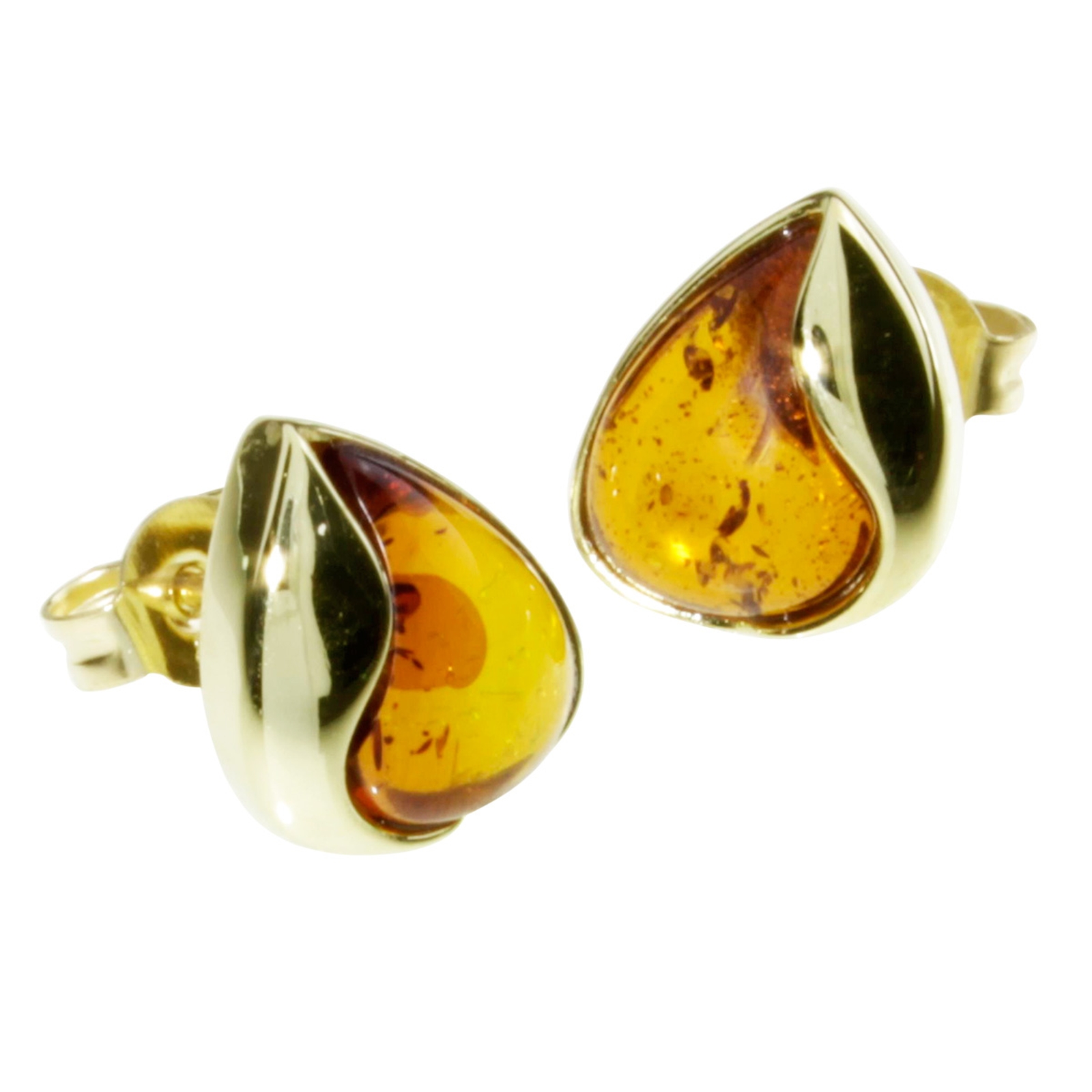 Ohrstecker Gold 585/000, Bernstein   