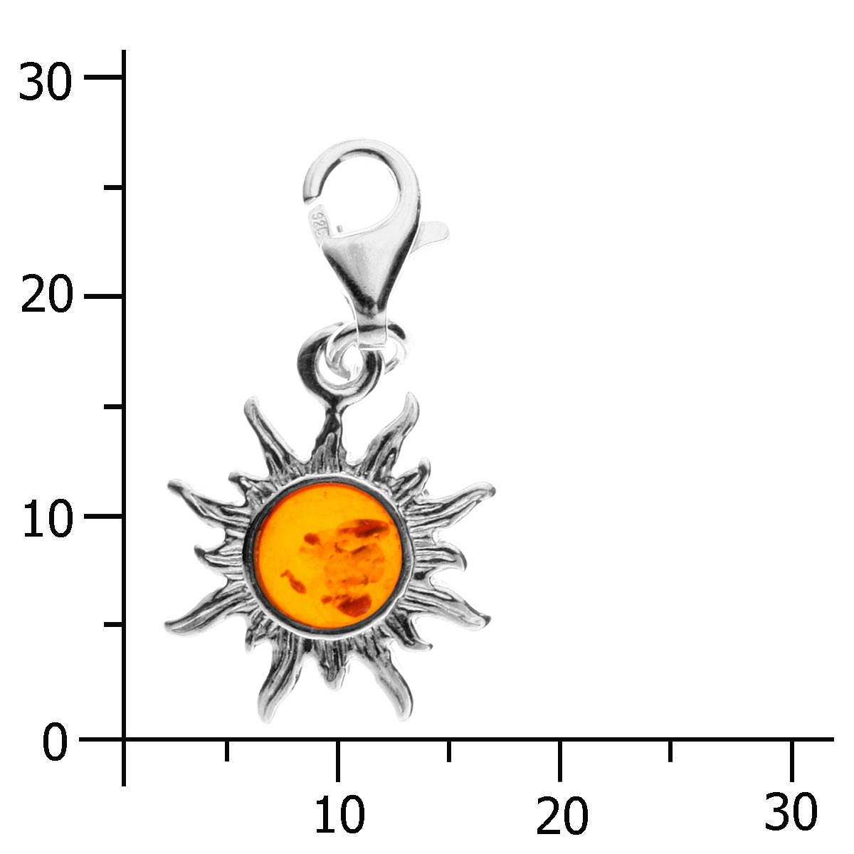 098-200010-0200k Charm Silber 925/000, Sonne, Bernstein