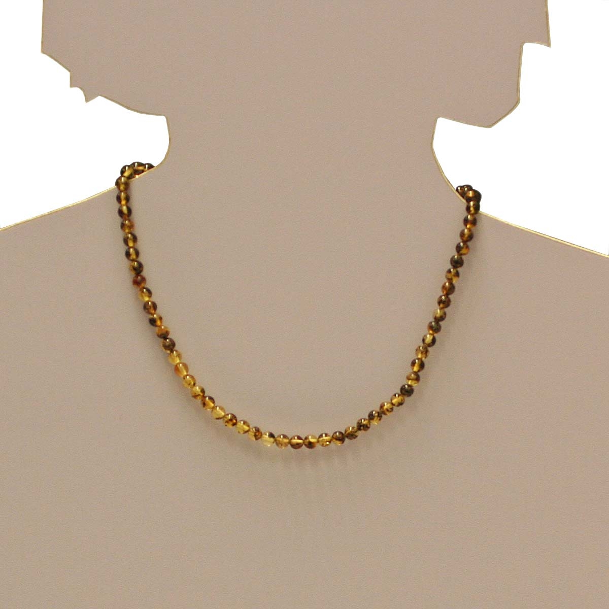 058-440010-0542s Bernsteinkette, Kugel 5 mm, 42 oder 45 cm