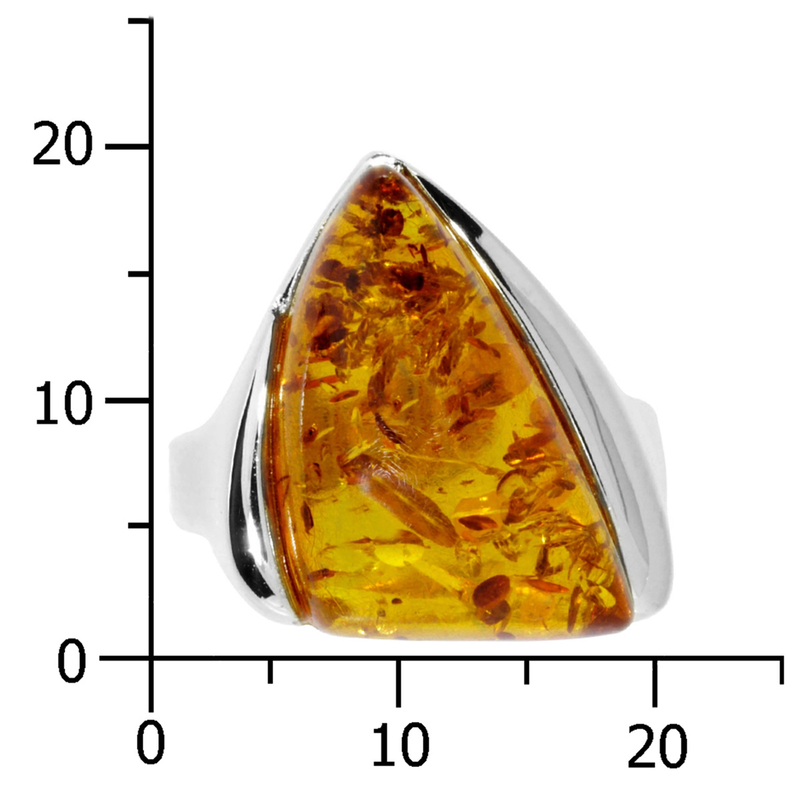 001-272089-0001k Ring Silber 925/000, Bernstein -Größe wählbar-