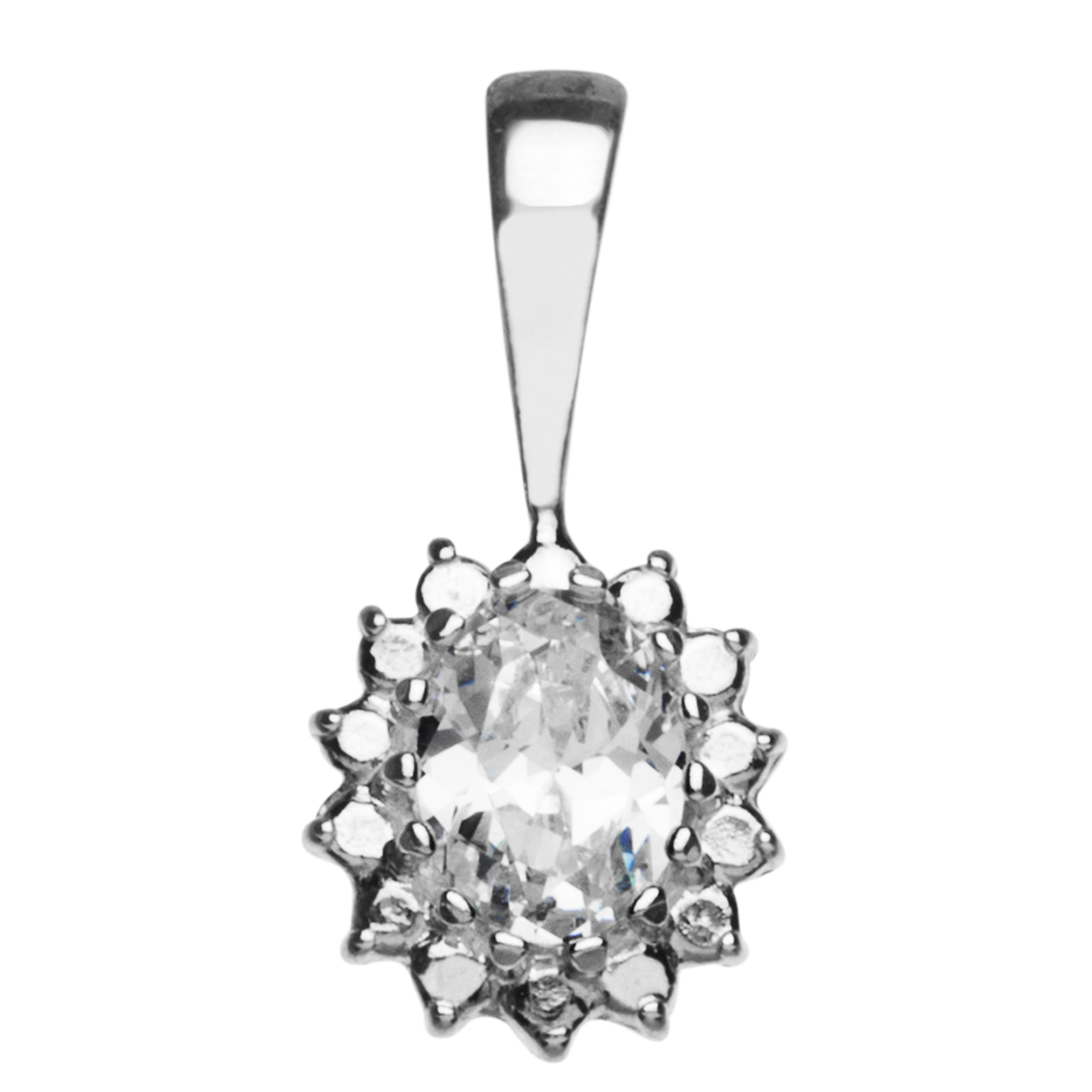 Anhänger Silber 925/000, Zirkonia, weiß