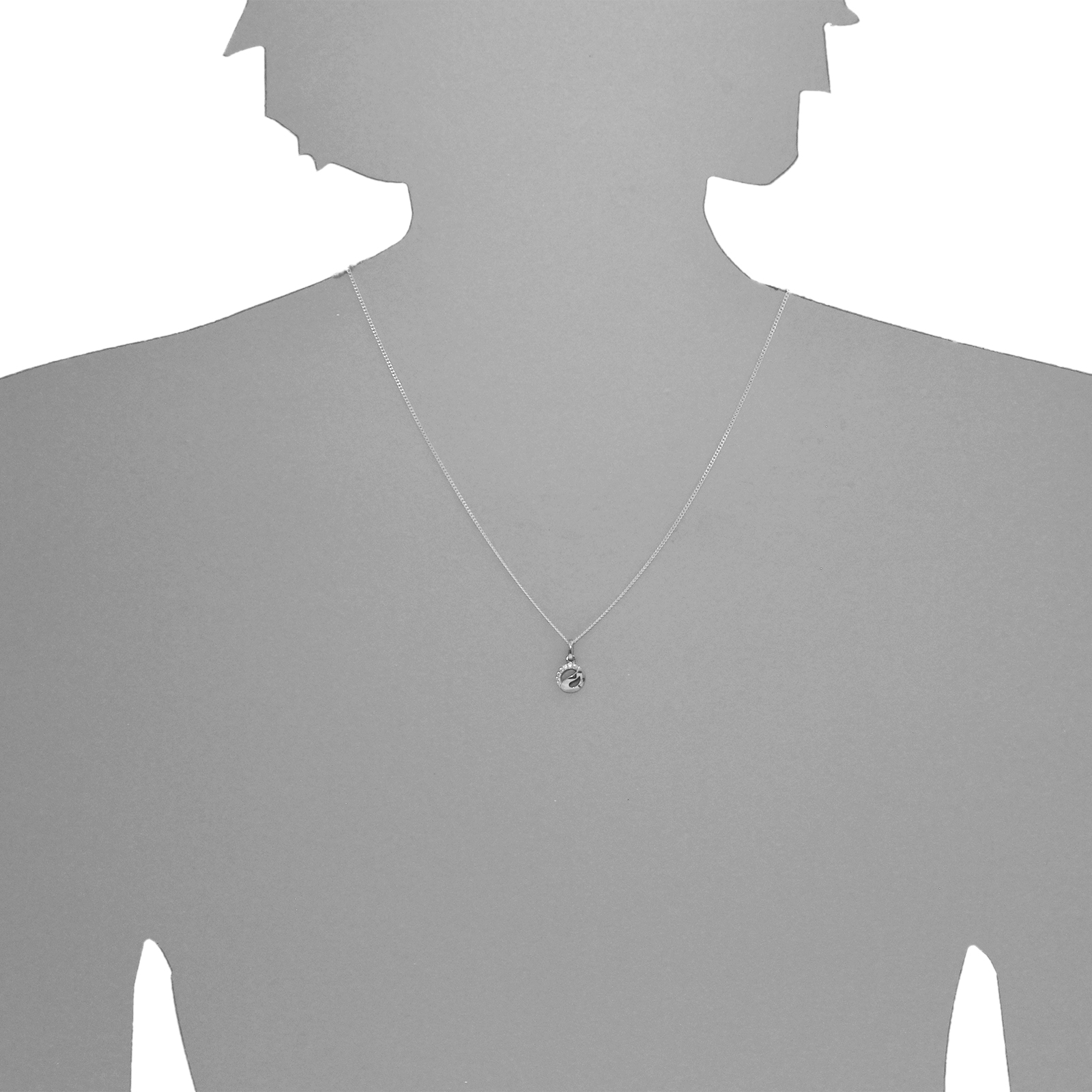 Kette mit Anhänger, Silber 925/000,  Zirkonia  -Länge wählbar-    Kette mit Anhänger, Silber 925/000,  Zirkonia  -Länge wählbar-