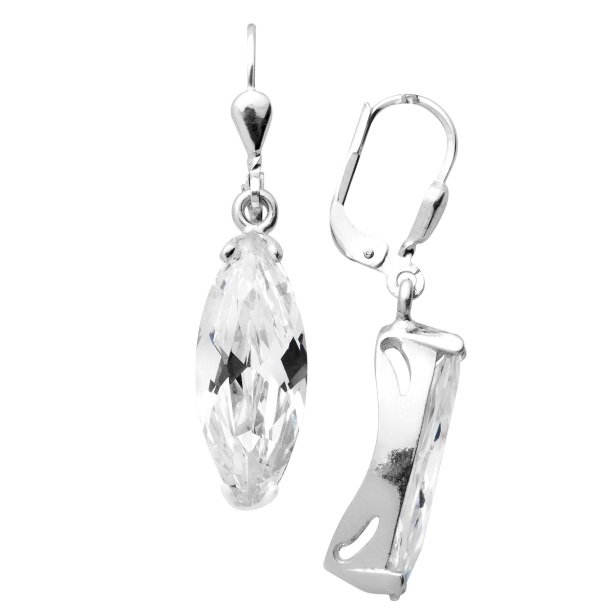 043-261708-0100 Ohrhänger Silber 925/000, Zirkonia, weiß