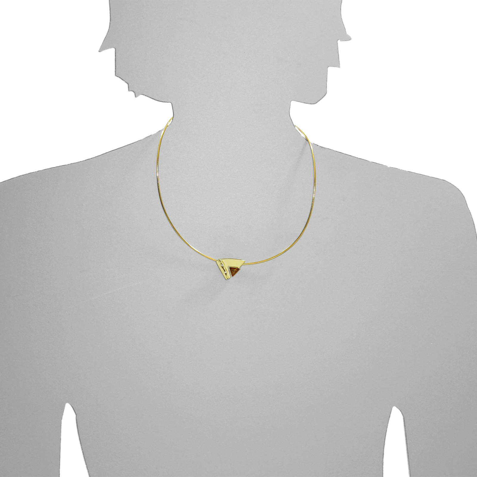 001-100578-0001s Anhänger Gold 333/000, Bernstein/Zirkonia