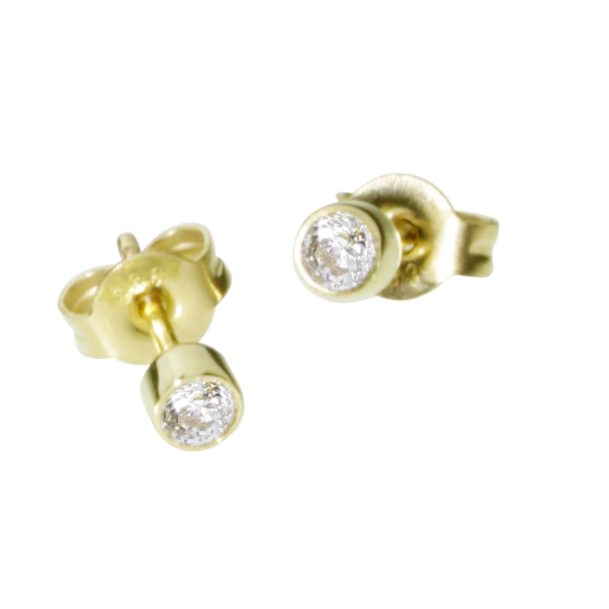 001-163390-0100 Ohrstecker Gold 333/000, Zirkonia 5 mm