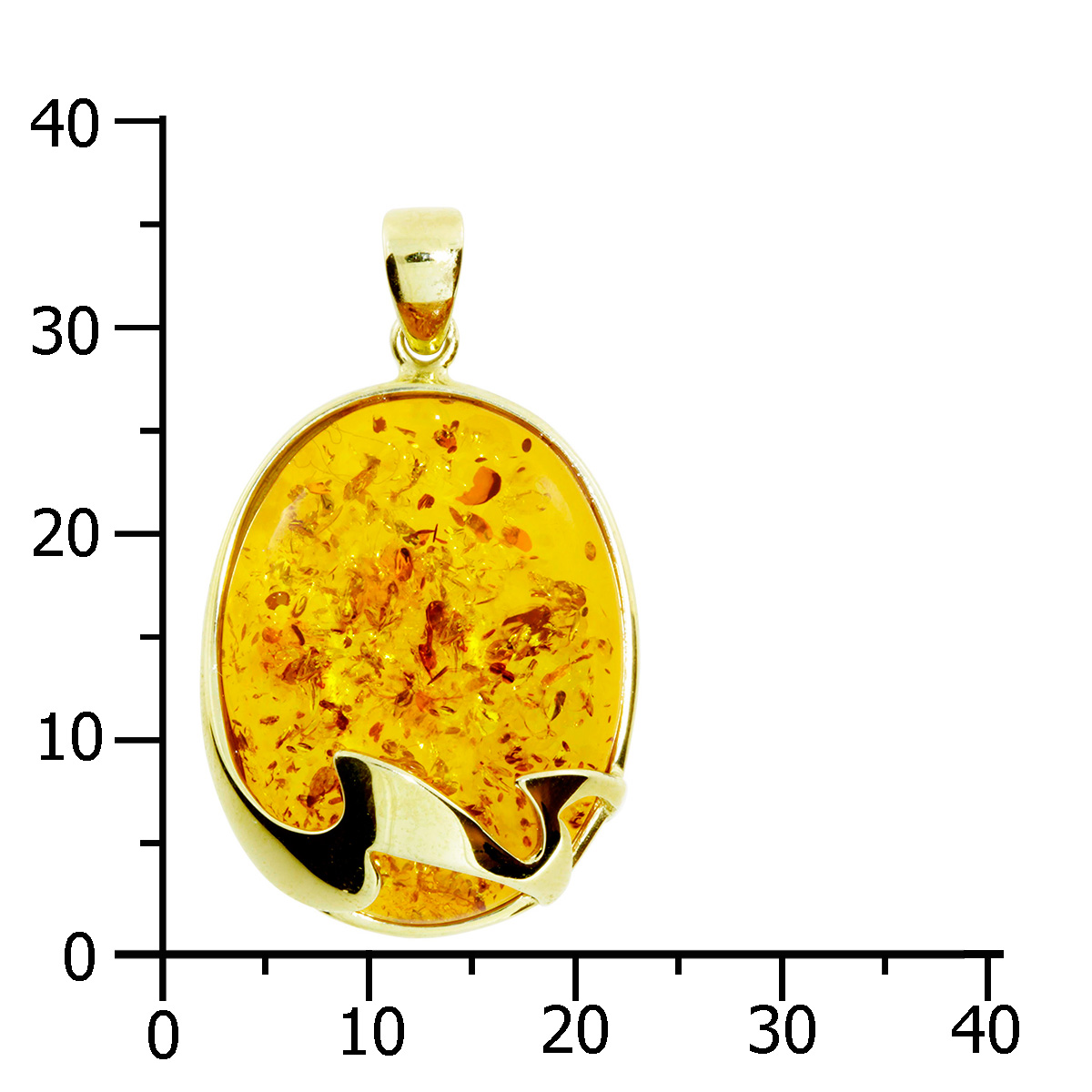 001-103172-0001k Anhänger Gold 333/000, Bernstein