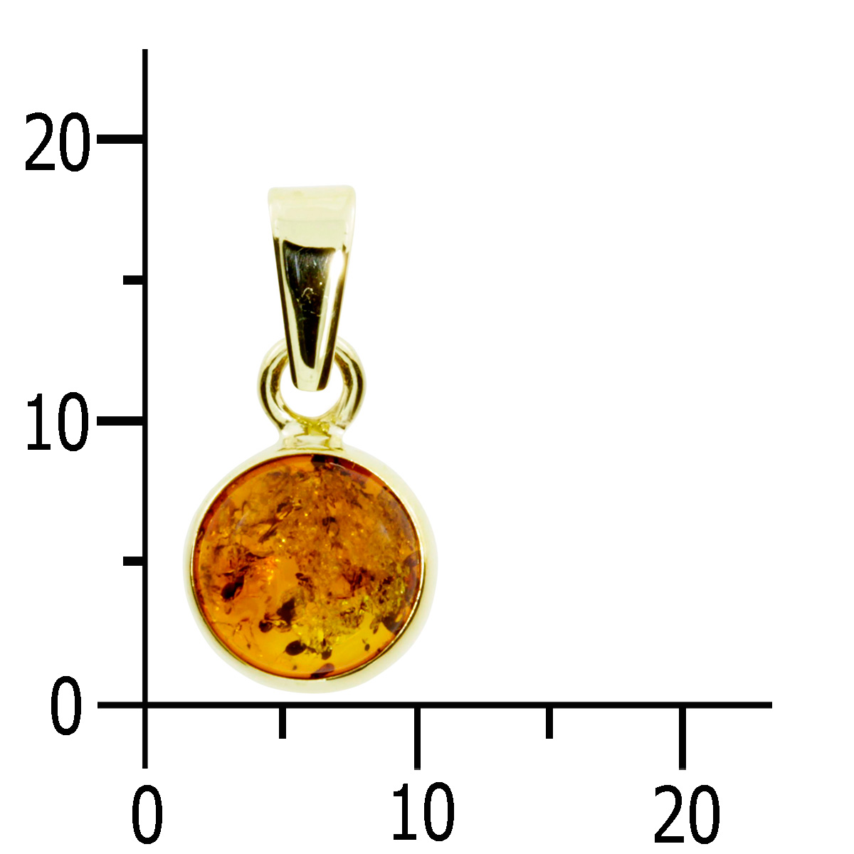 001-100621-0002k Anhänger Gold 333/000, Bernstein