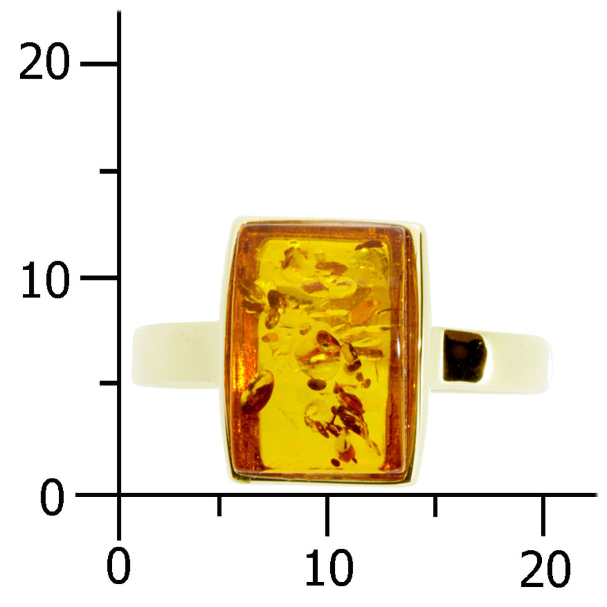 Ring Gold 333/000, Bernstein -Größe wählbar-