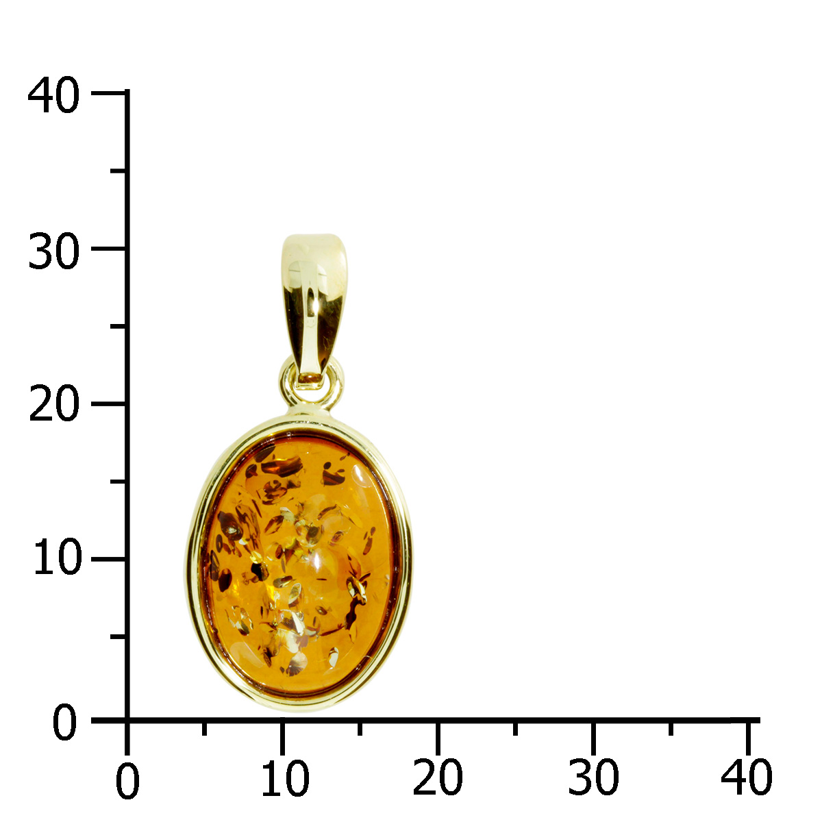 001-103505-0001k Anhänger Gold 333/000, Bernstein