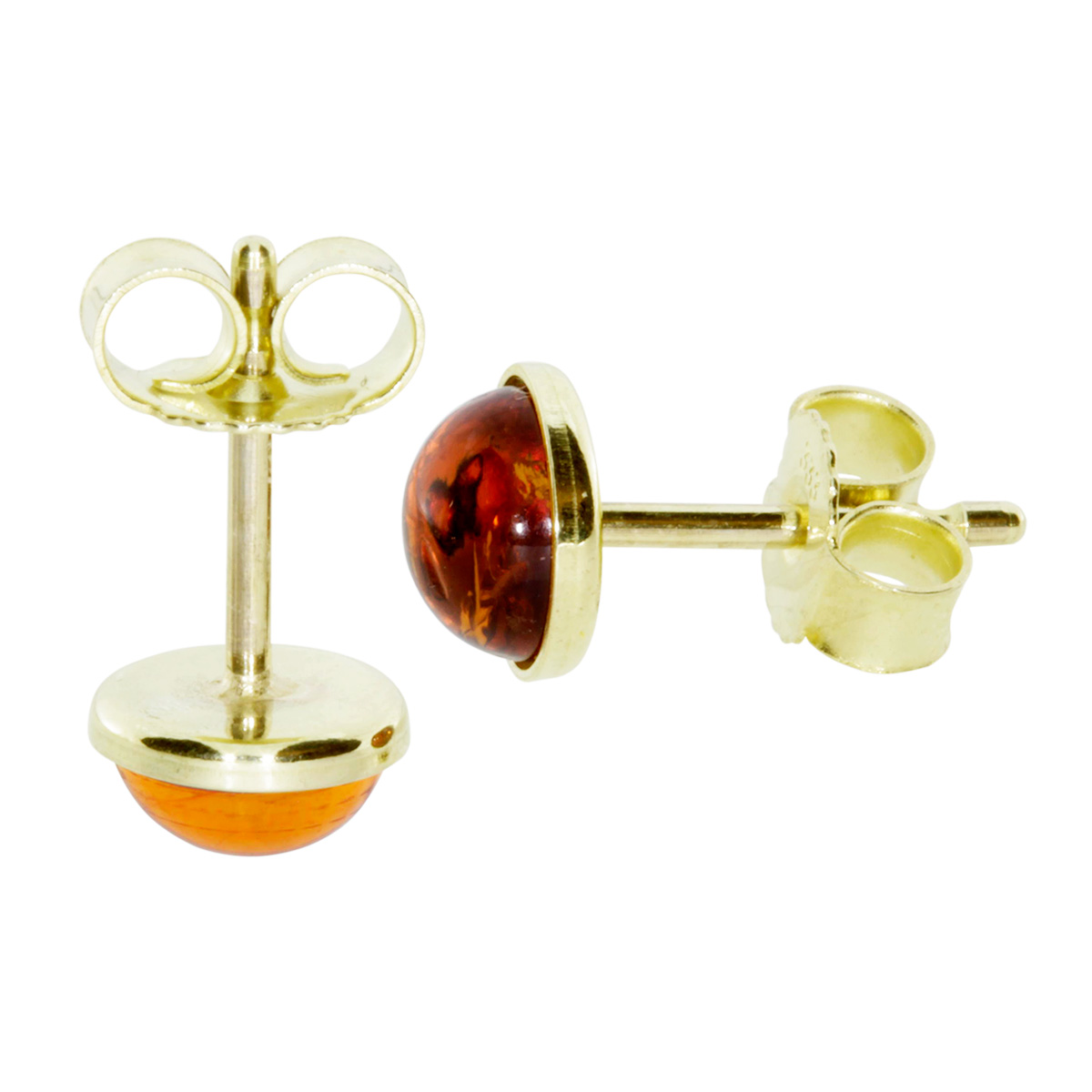 001-160509-00051 Ohrstecker Gold 333/000, Bernstein 6 mm