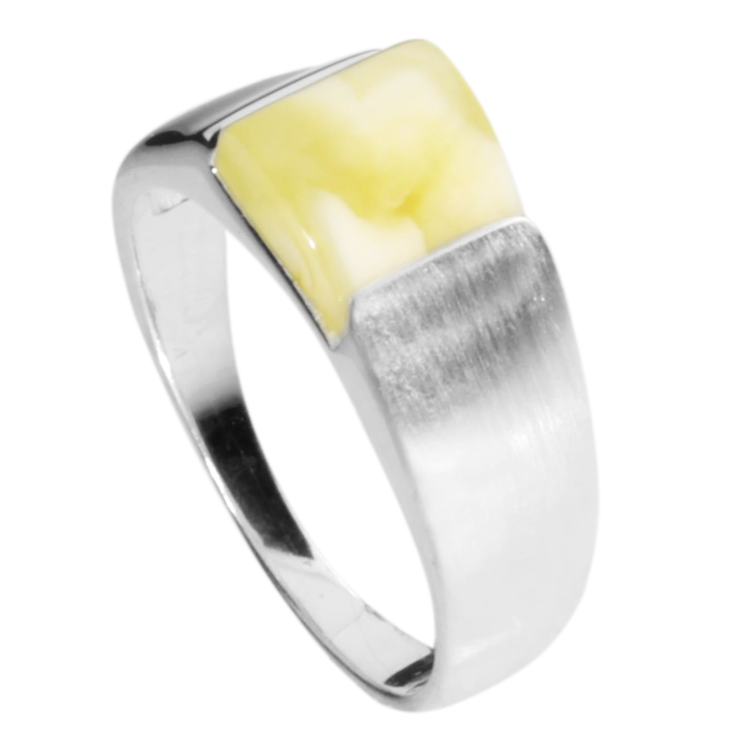 Ring Silber 925/000, Bernstein-Unikat -Größe wählbar-