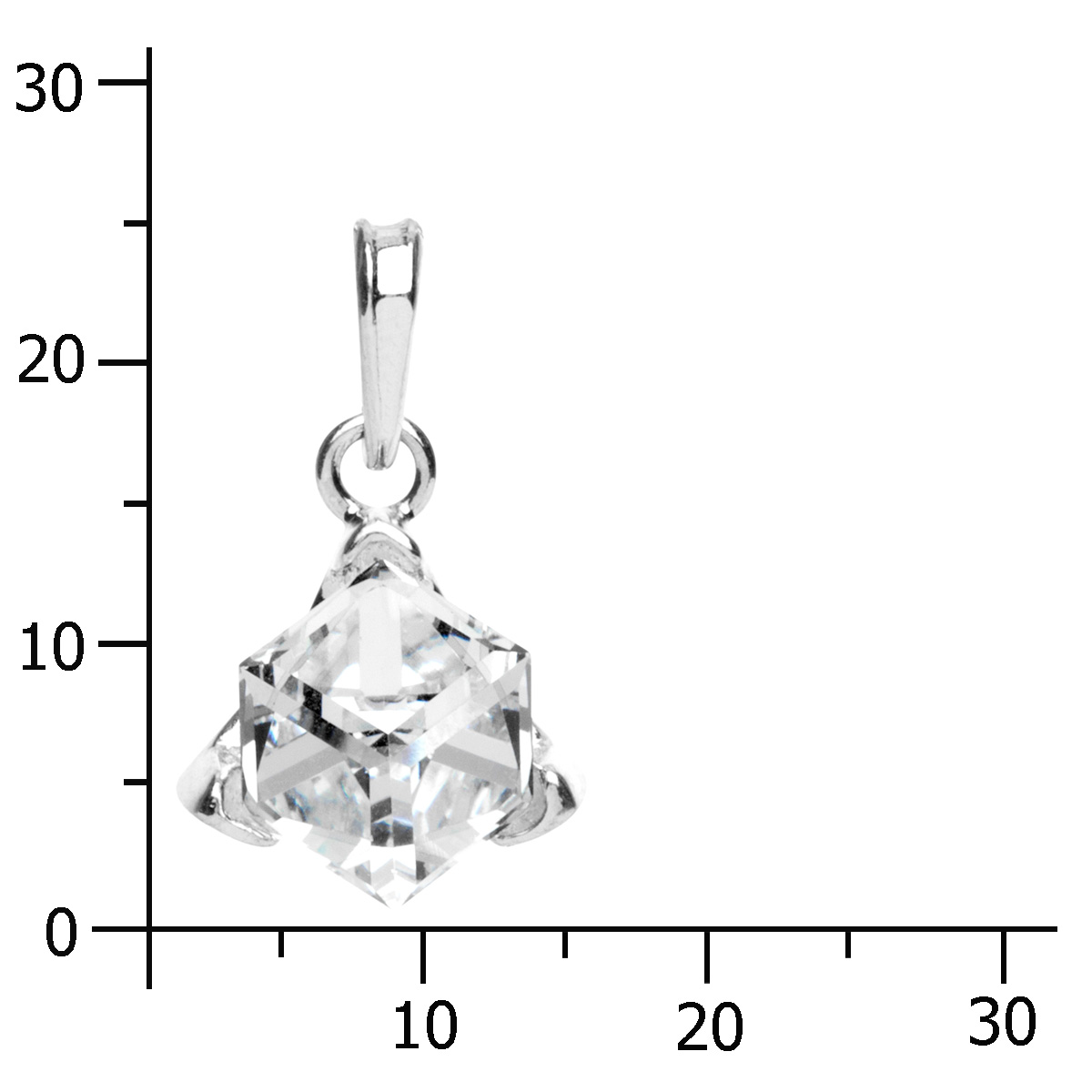 043-201504-0060k Anhänger Silber 925/000, Zirkonia, weiß