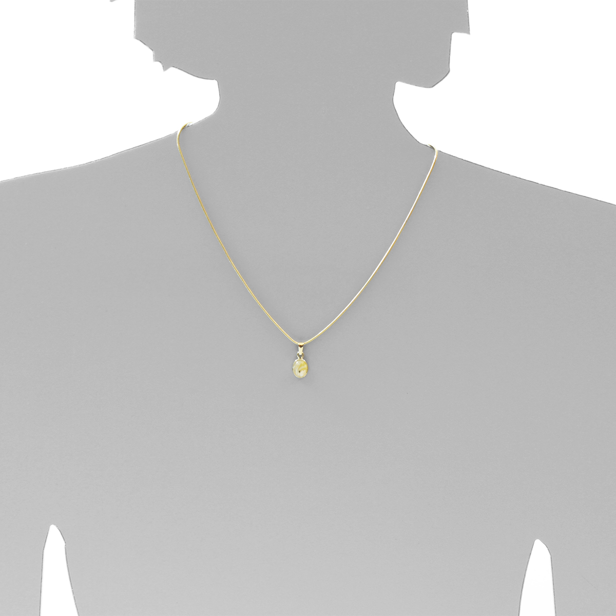 001-100231-0005s Anhänger Gold 333/000, Bernstein- Unikatstein