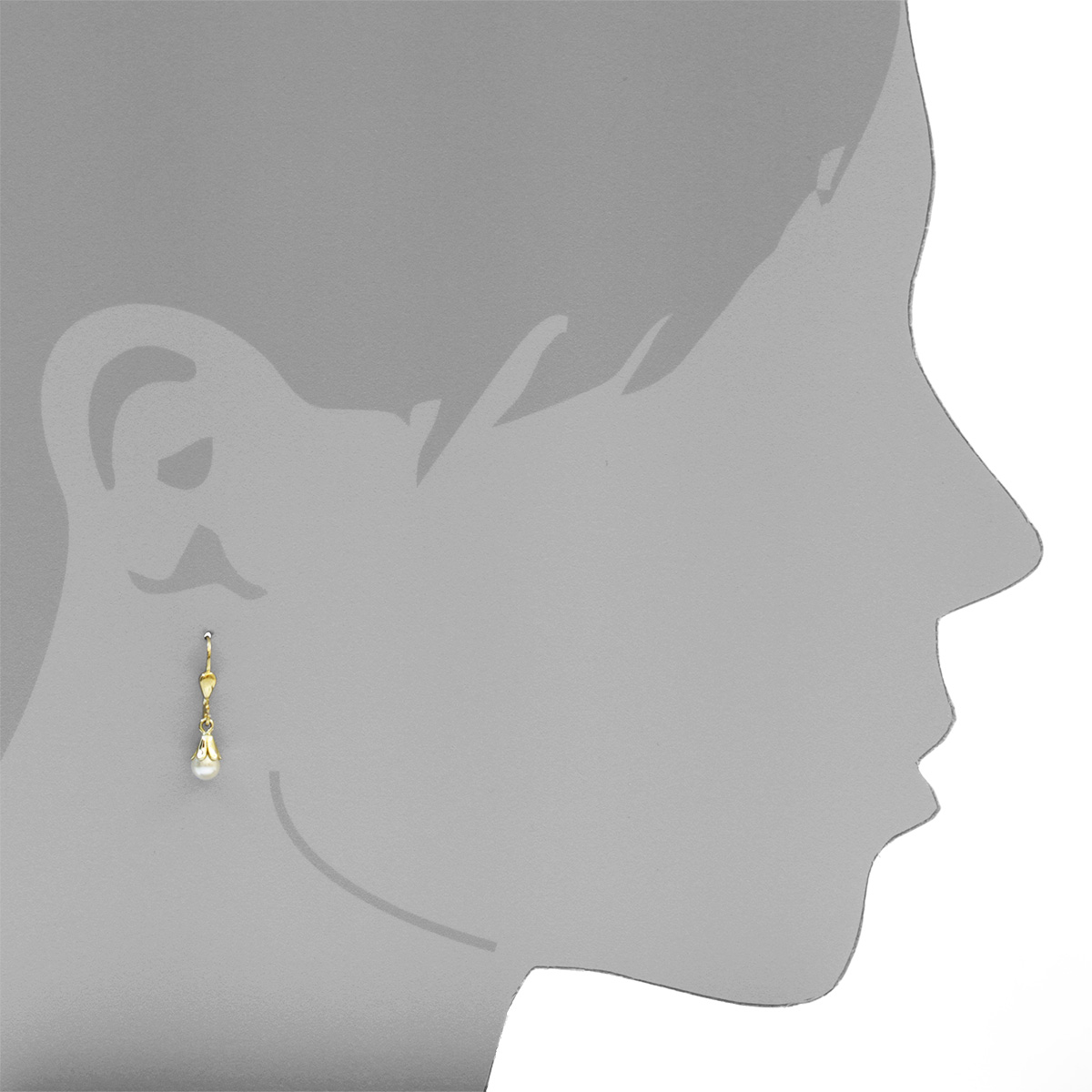 001-360424-0001s Ohrhänger Gold 585/000, Zuchtperle