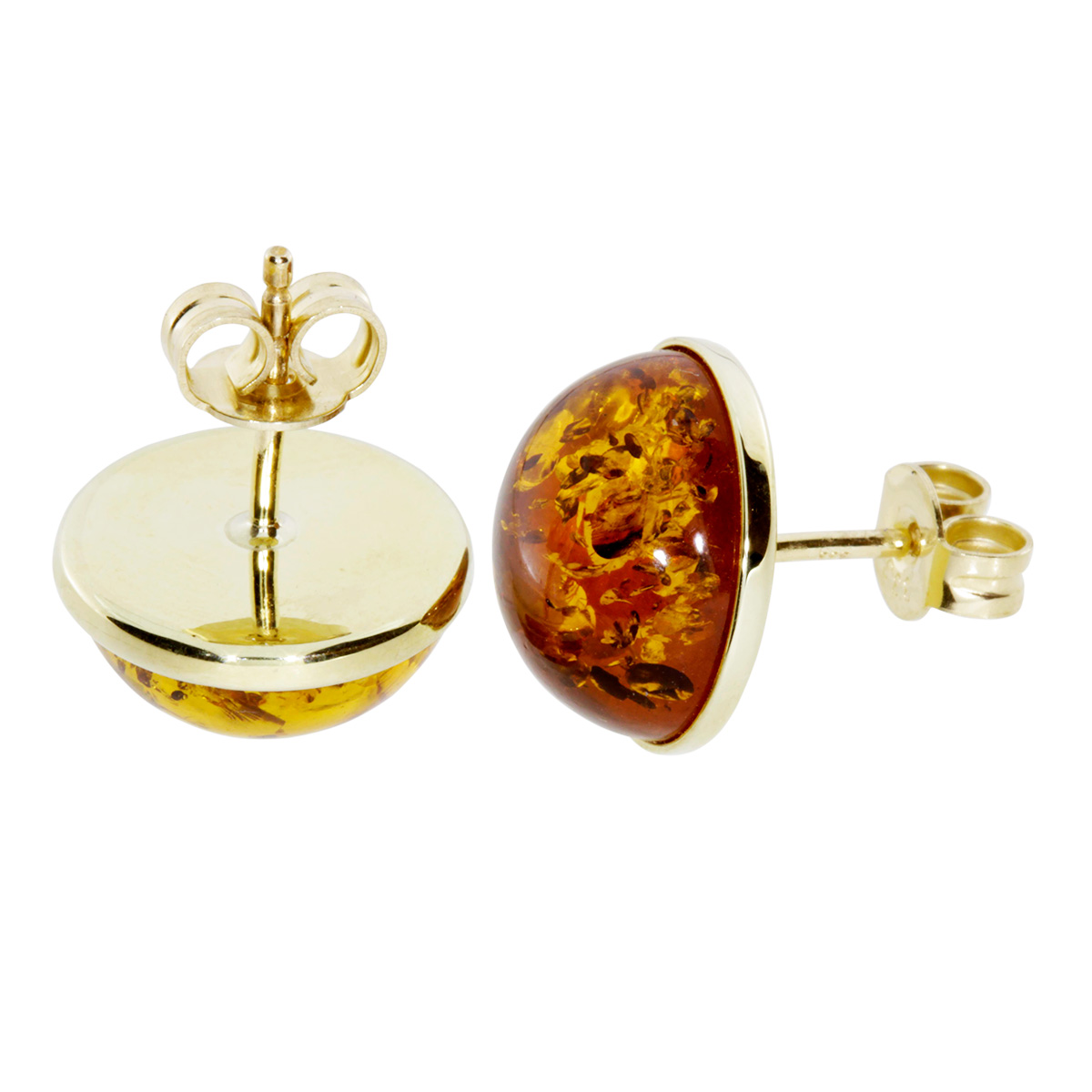 Ohrstecker Gold 333/000, Bernstein