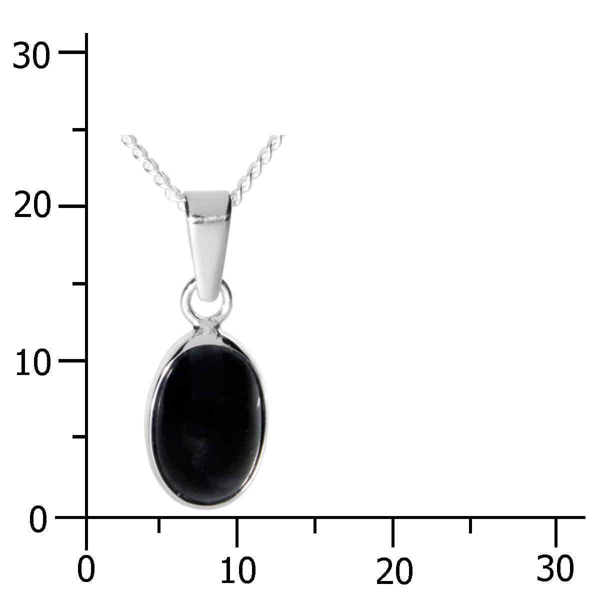 Kette mit Anhänger. Silber 925/000, 42 cm oder 45 cm, Falkenauge