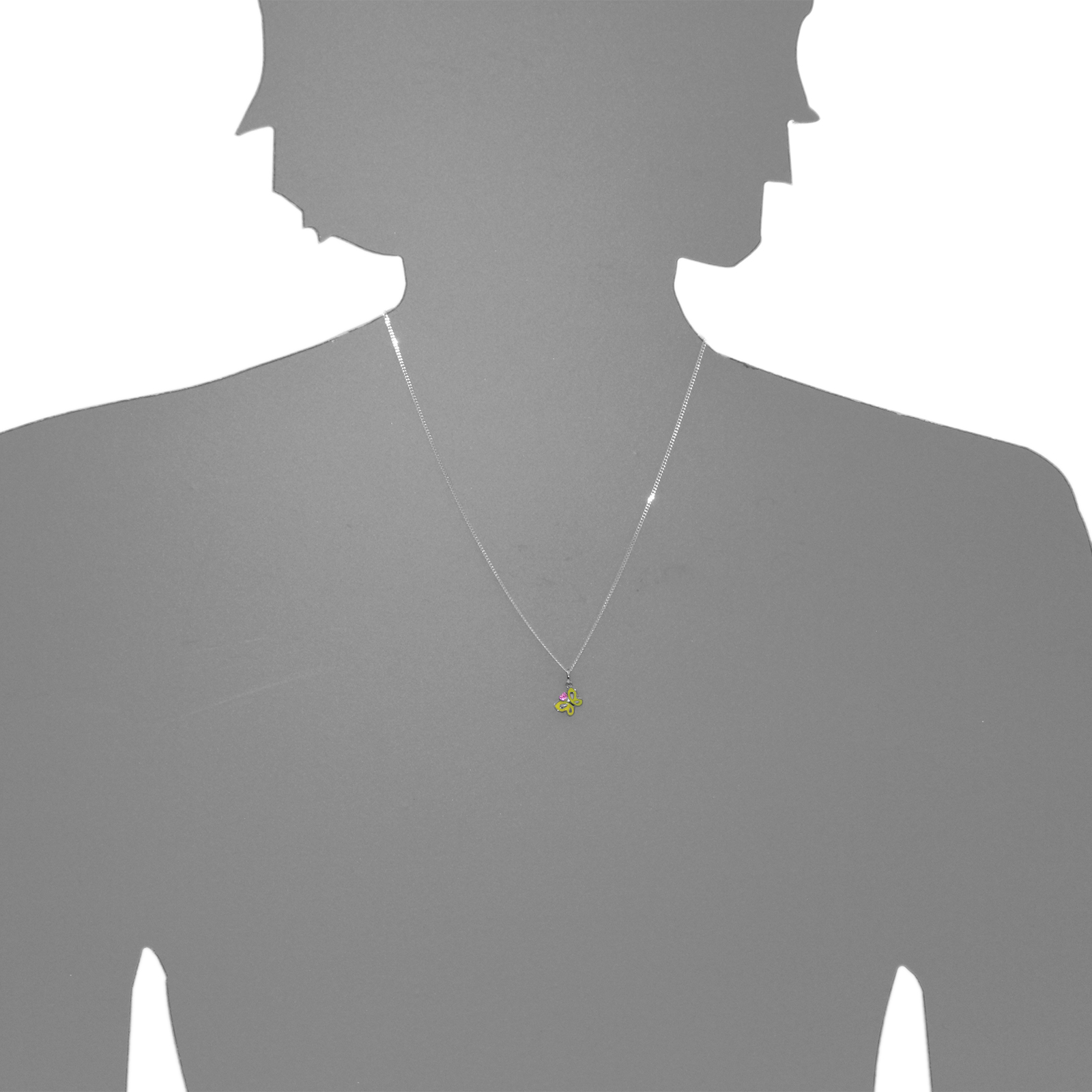 Kette mit Anhänger "Schmetterling" Silber 925/000,  Zirkonia -Länge wählbar-       Kette mit Anhänger "Schmetterling" Silber 925/000,  Zirkonia -Länge wählbar-