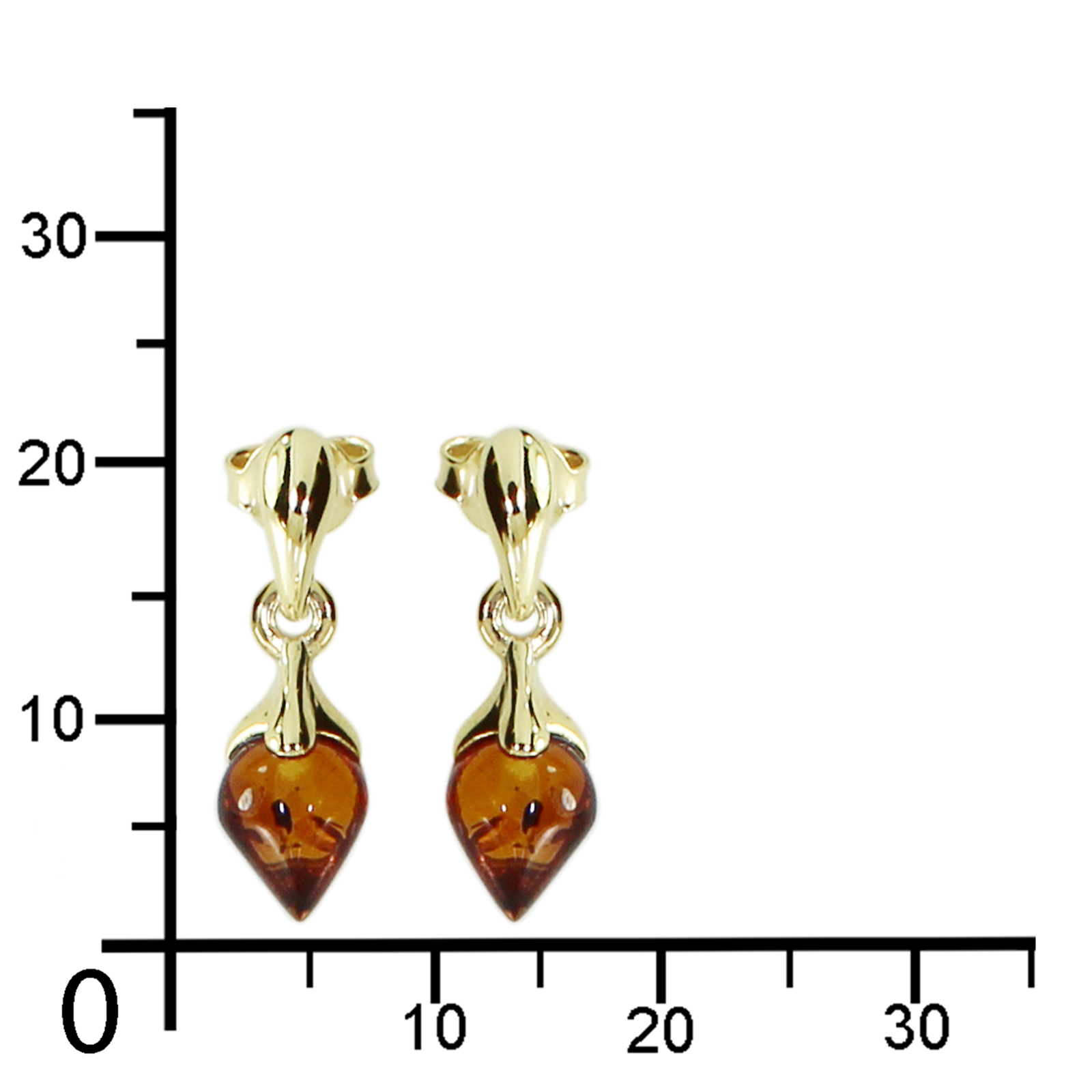 Ohrhänger Gold 375/000, Bernstein   Ohrhänger Gold 375/000, Bernstein