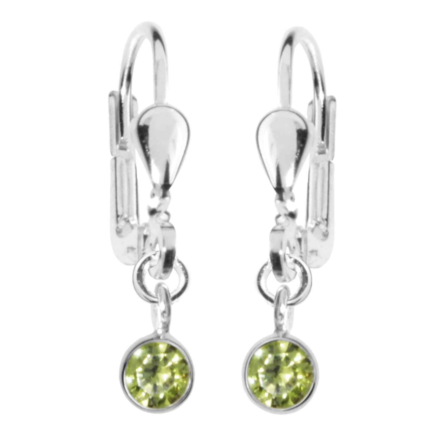 001-263394-02003YnFRFYNYXzAY Ohrhänger Silber 925/000, Zirkonia-limette, 4 mm