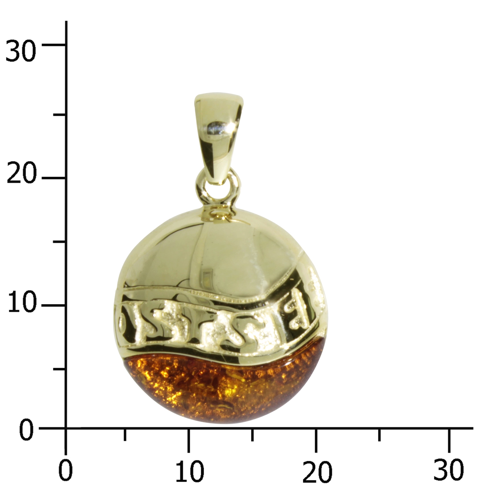 001-103240-0001k Anhänger Gold 333/000, Bernstein