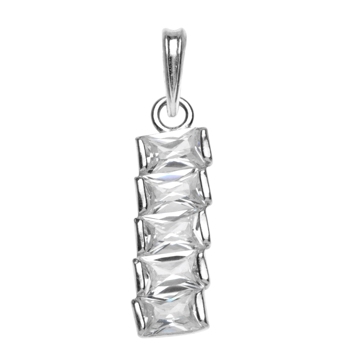 Anhänger Silber 925/000, Zirkonia, weiß
