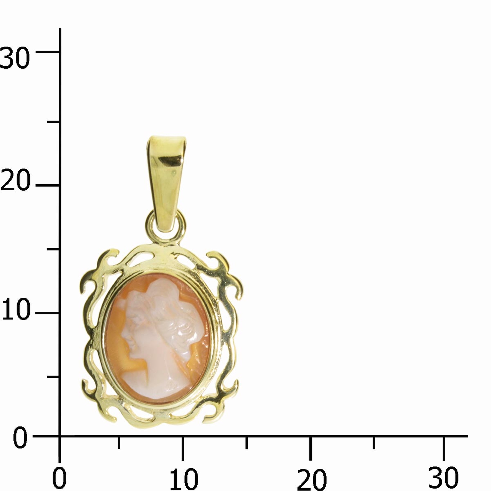 Anhänger Gold 333/000, Gemme
