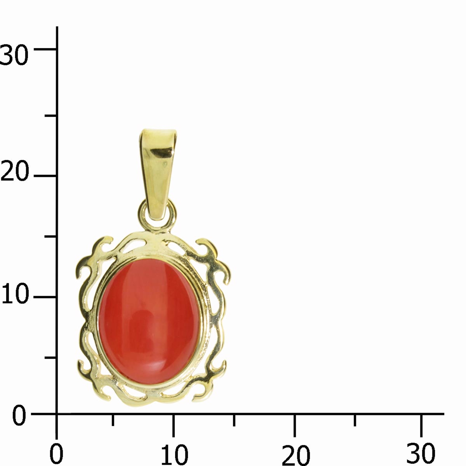 Anhänger Gold 333/000, Koralle