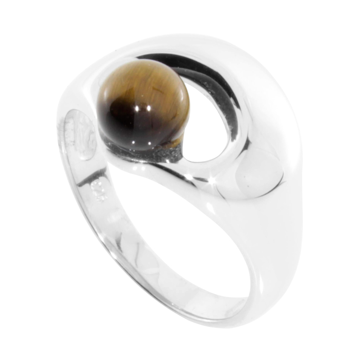 001-273125-A356 Ring Silber 925/000, Tigerauge -Größe wählbar-