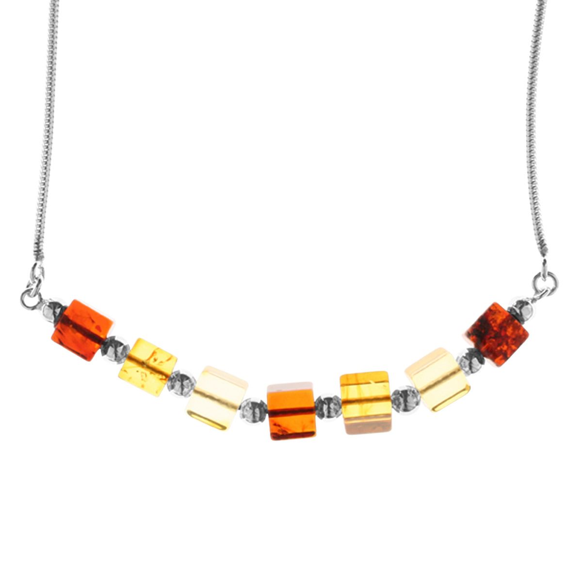 001-293055-0450 Collier Silber 925/000, 45 cm, Bernstein