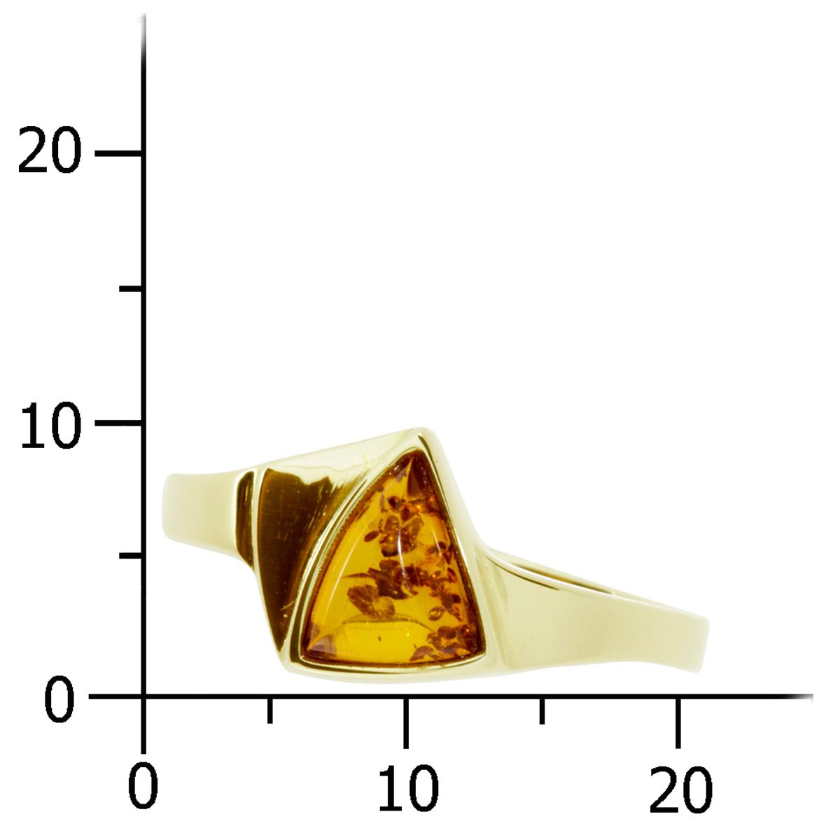 001-171885-A354k Ring Gold 333/000, Bernstein -Größe wählbar-
