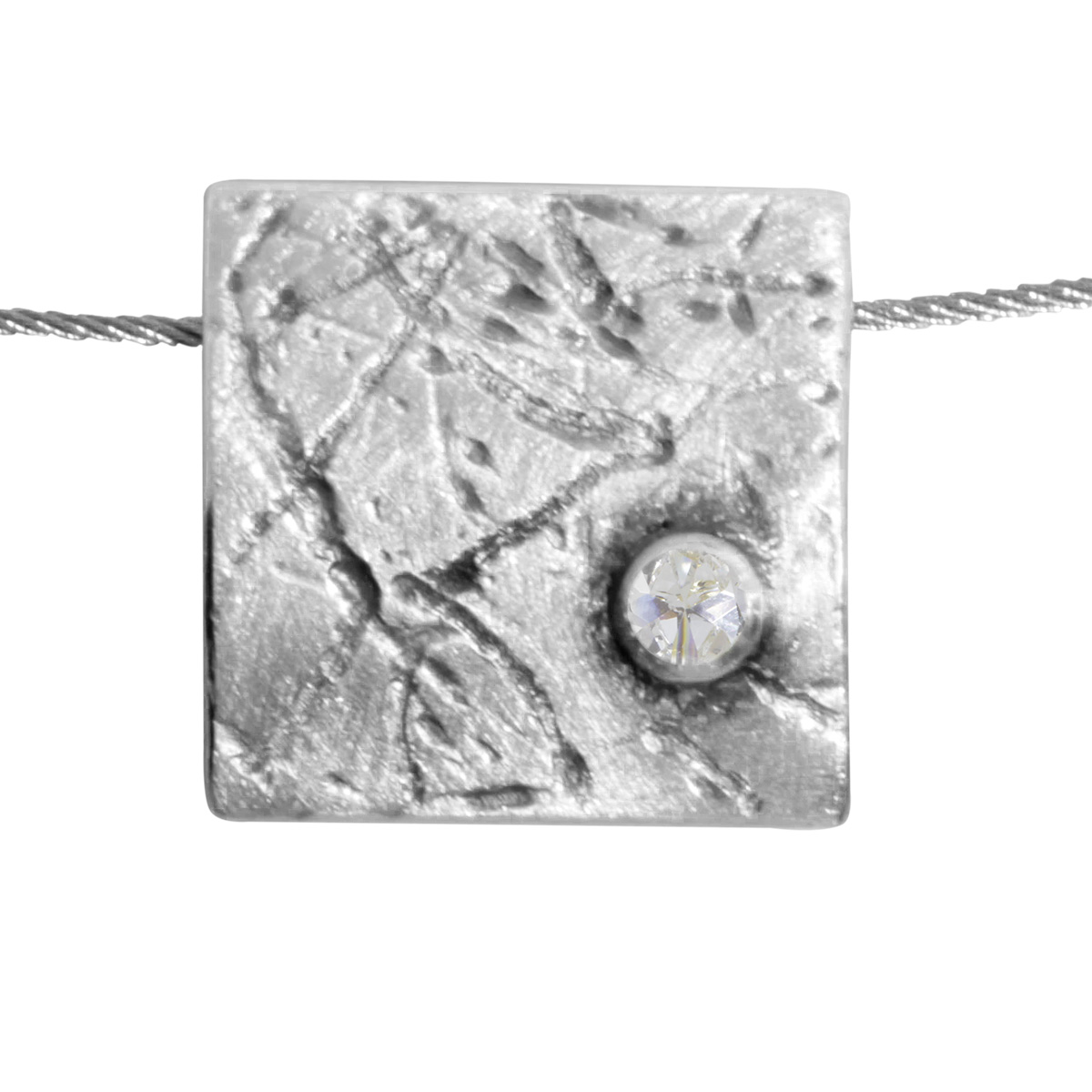 001-203660-0245 Halsreif mit Anhänger Silber 925/000, 45 cm, Zirkonia, Sarah Vicenza