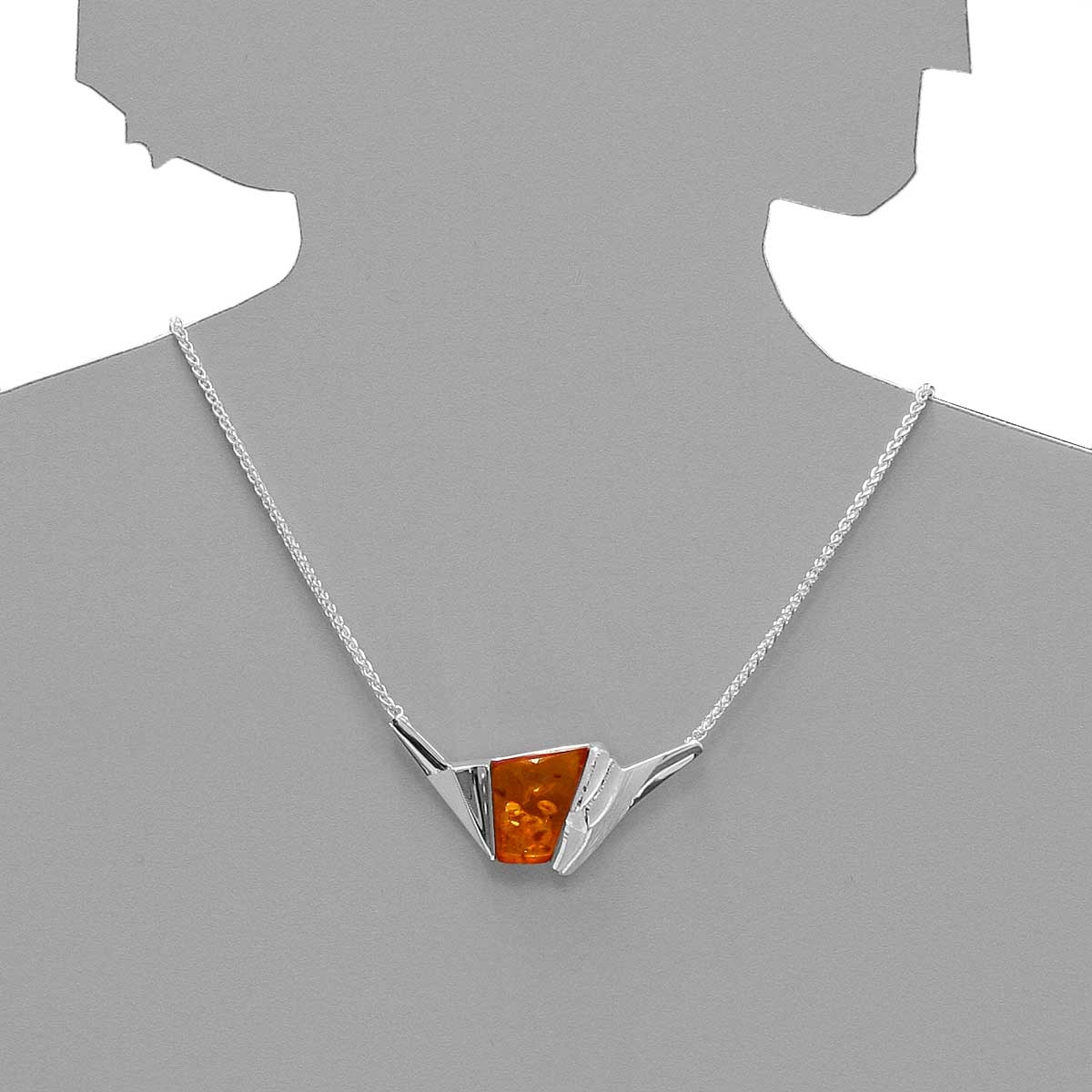001-290755-0001s Collier Silber 925/000, Bernstein