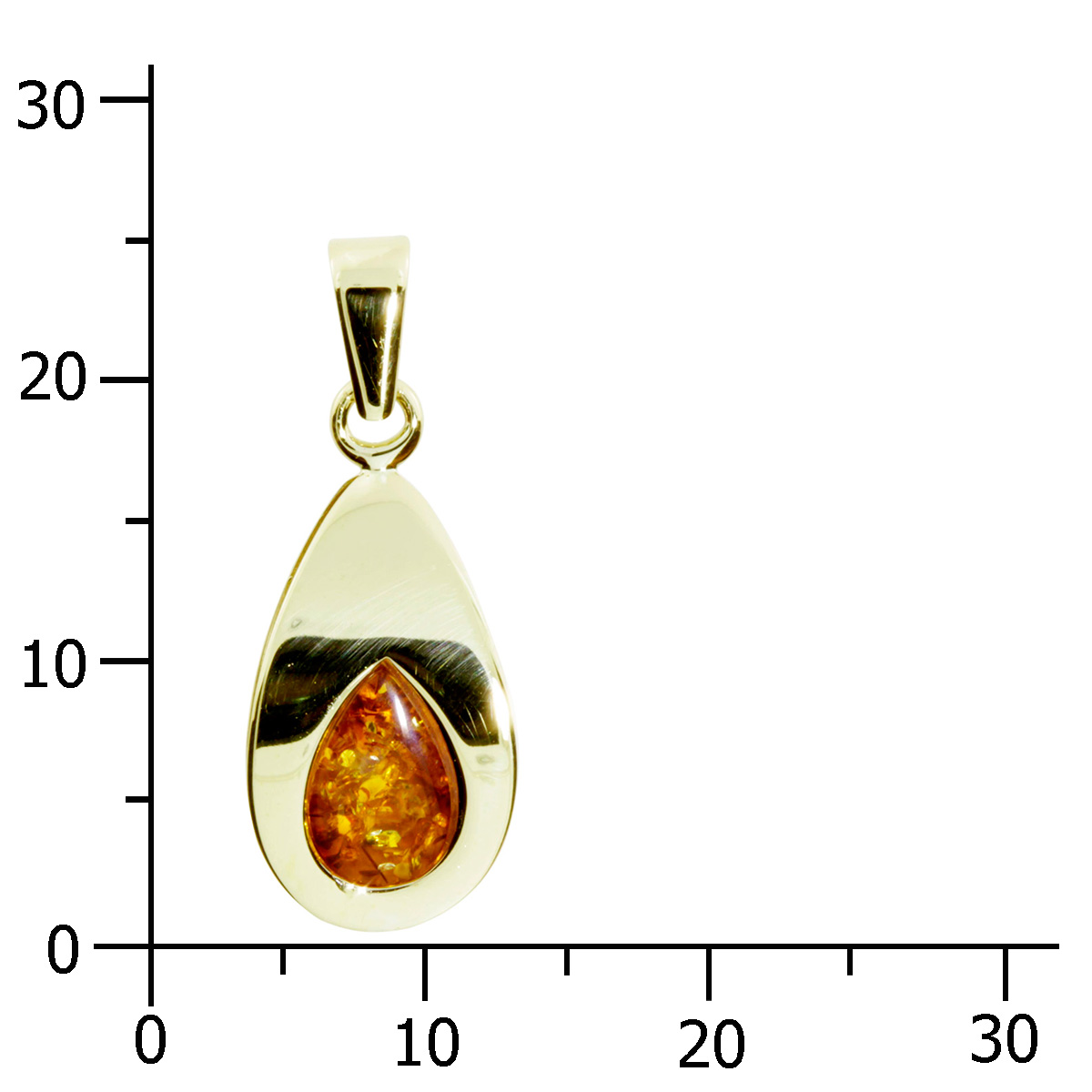 001-103440-0001k Anhänger Gold 333/000, Bernstein