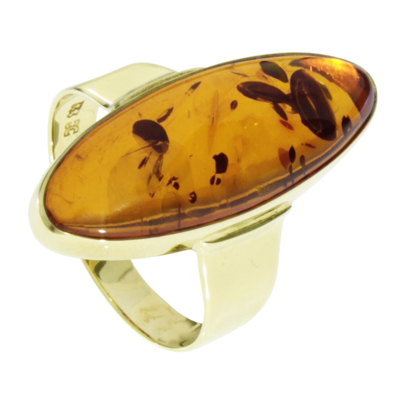 Ring Gold 333/000, Bernstein -Größe wählbar-