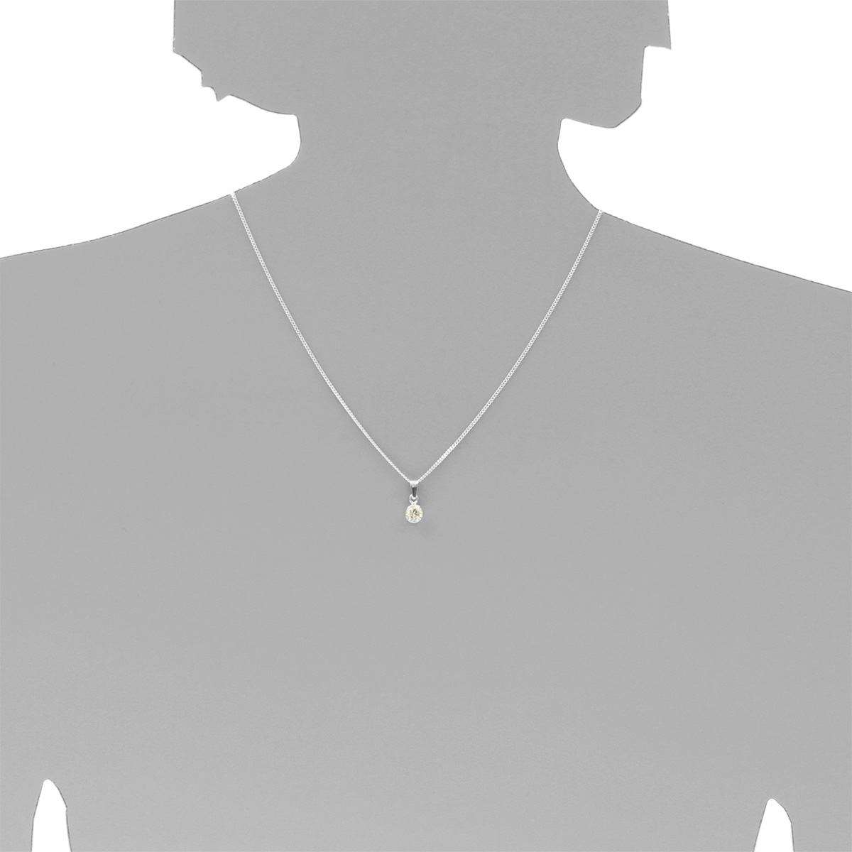 001-203645-A142s Kette mit Anhänger Silber 925/000, 42 cm, Zirkonia