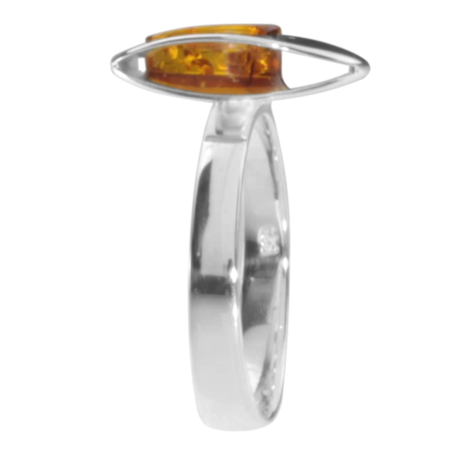 Ring Silber 925/000, Bernstein -Größe wählbar-