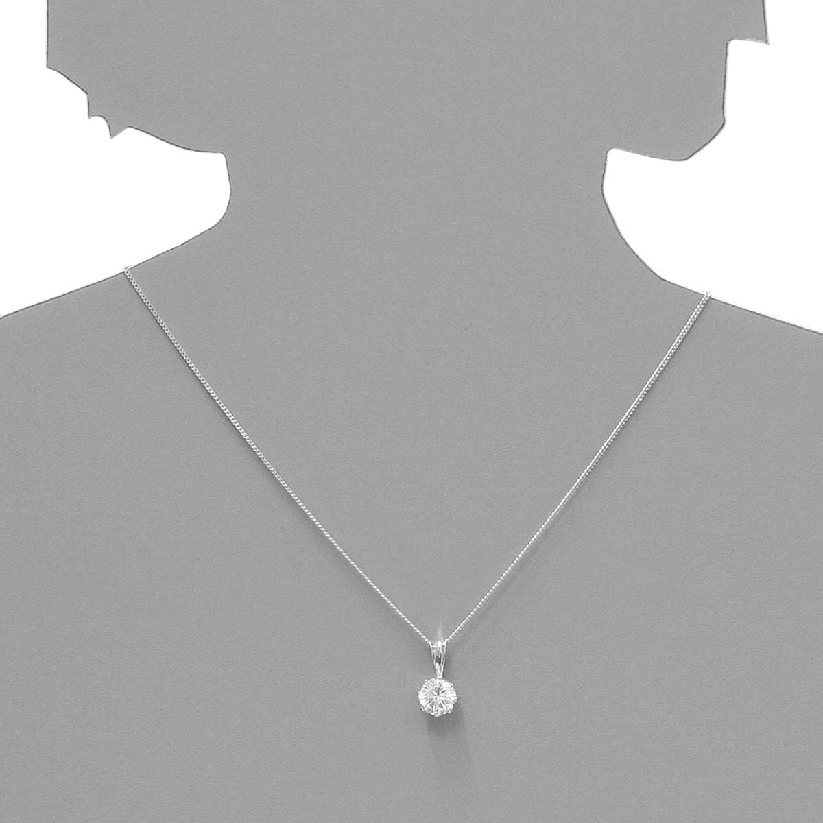 043-201637-0100s Anhänger Silber 925/000, Zirkonia, weiß