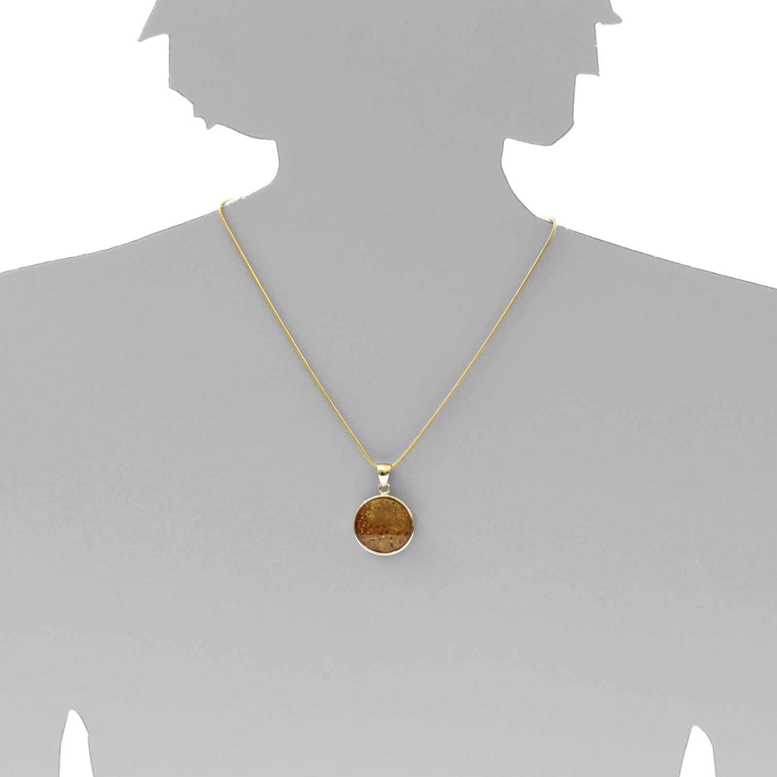 Anhänger Gold 333/000, Bernstein  