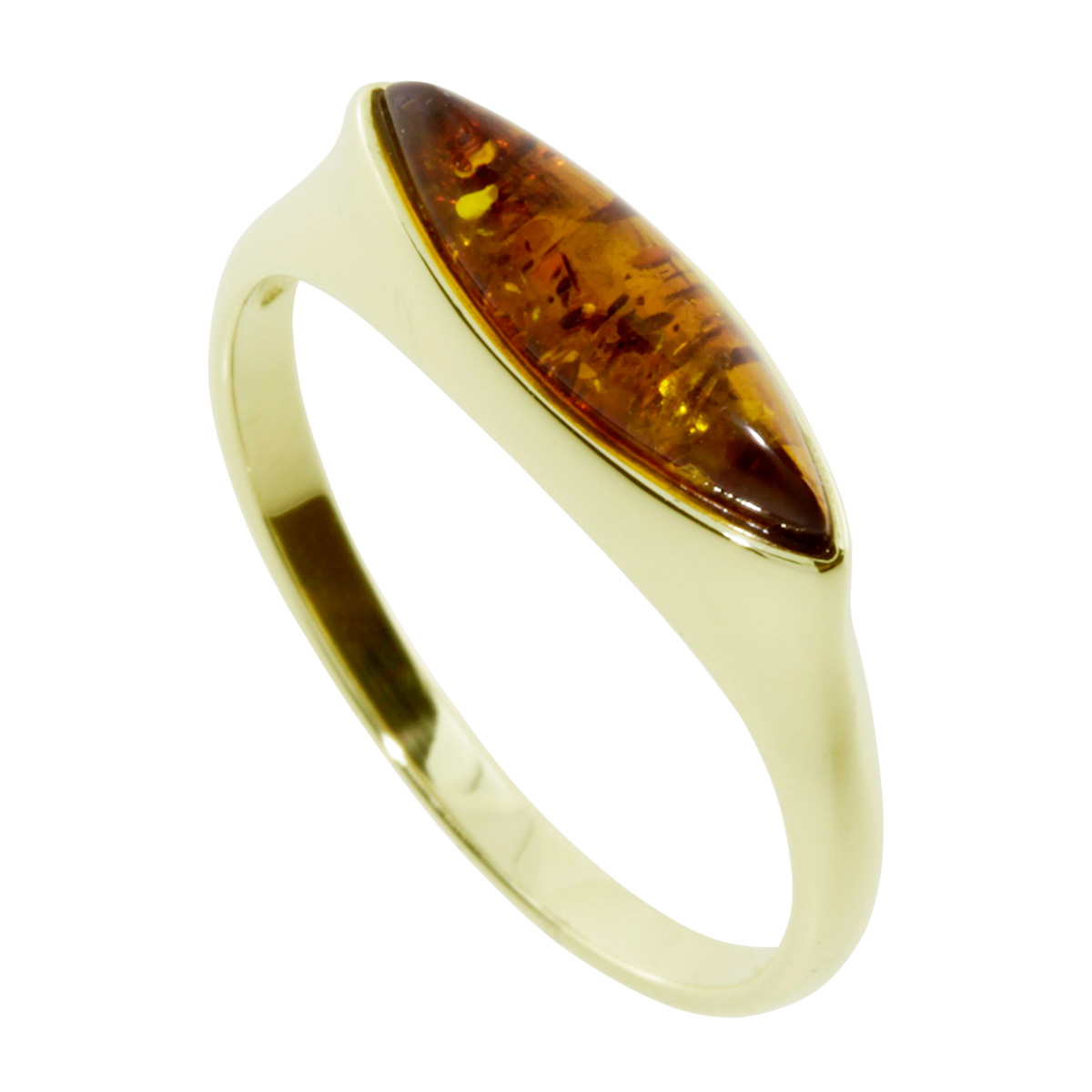 Ring Gold 333/000, Bernstein -Größe wählbar-