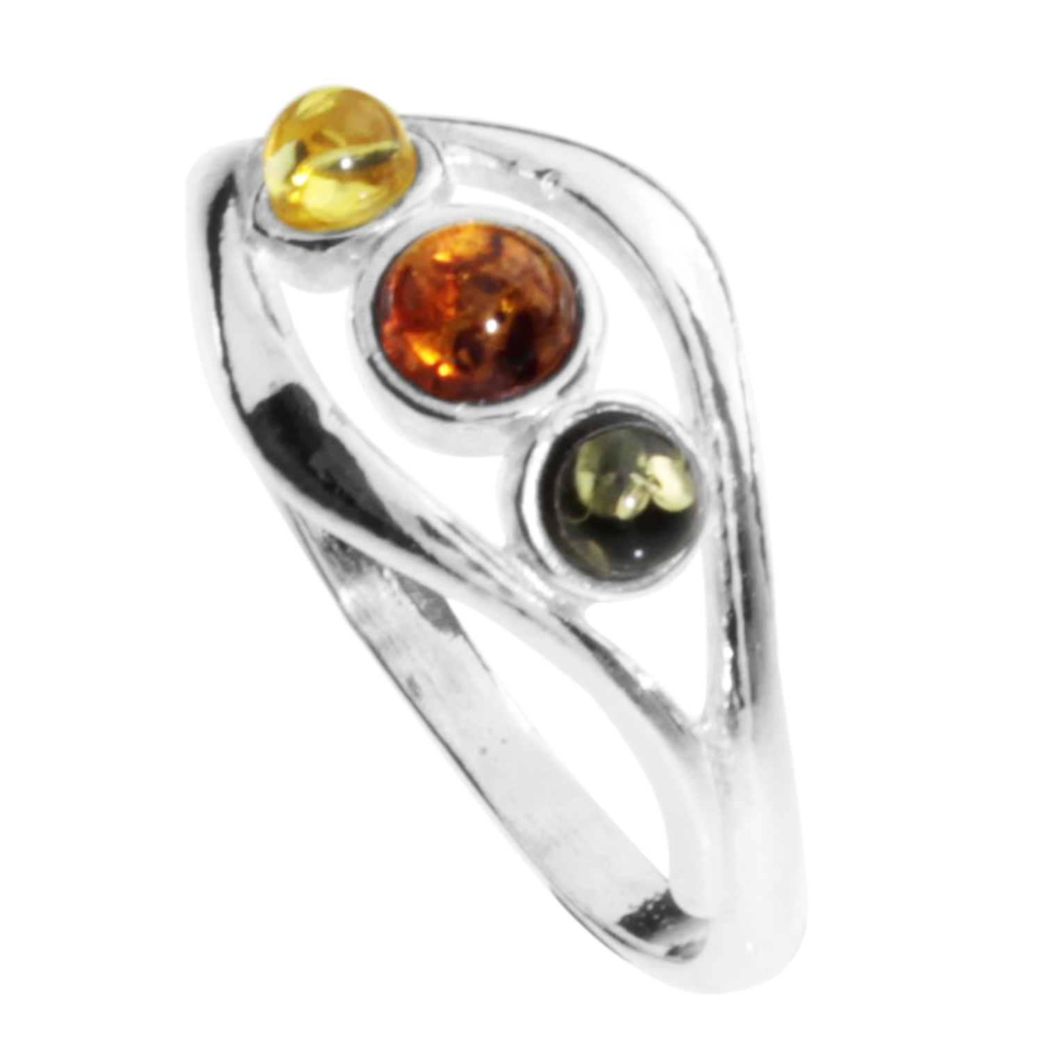 098-271624-1G56 Ring Silber 925/000, Bernstein -Größe wählbar-
