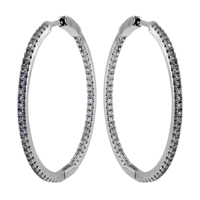Creole, 40 mm, Silber 925/000, Zirkonia
