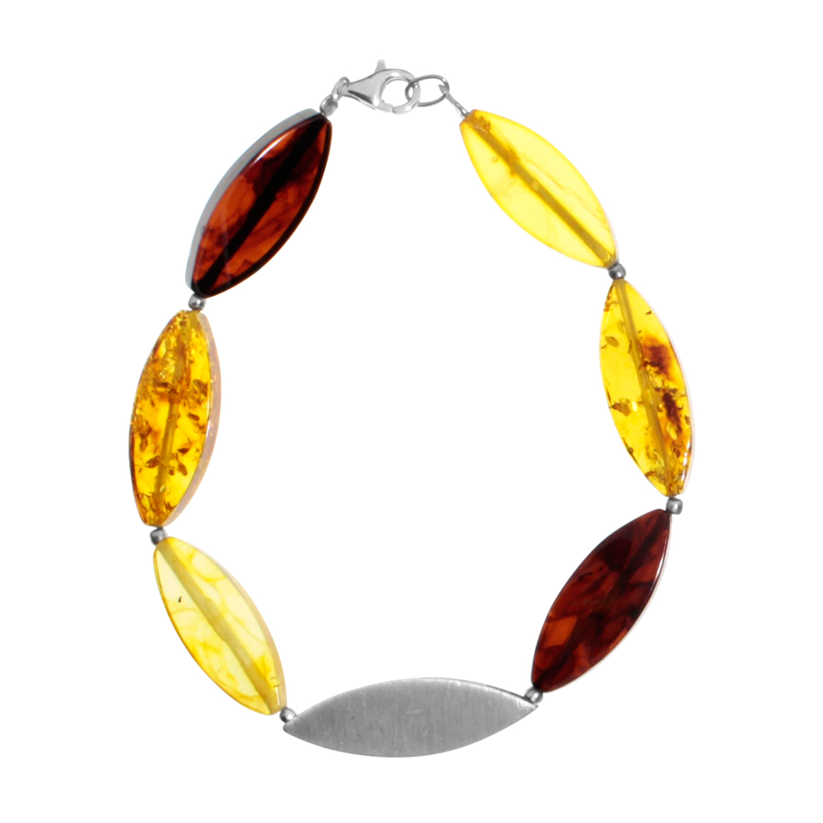 099-410233-00701596dd9bce6d26 Bernsteinarmband, Verschluß Silber 925/000