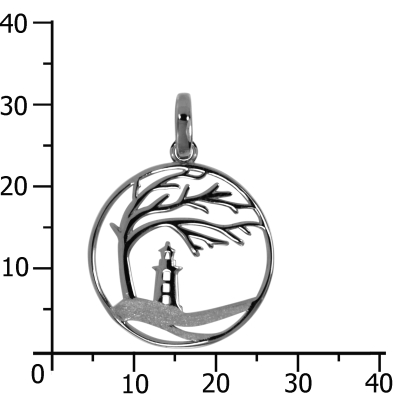 Anhänger Silber 925/000, Windflüchter 23 mm