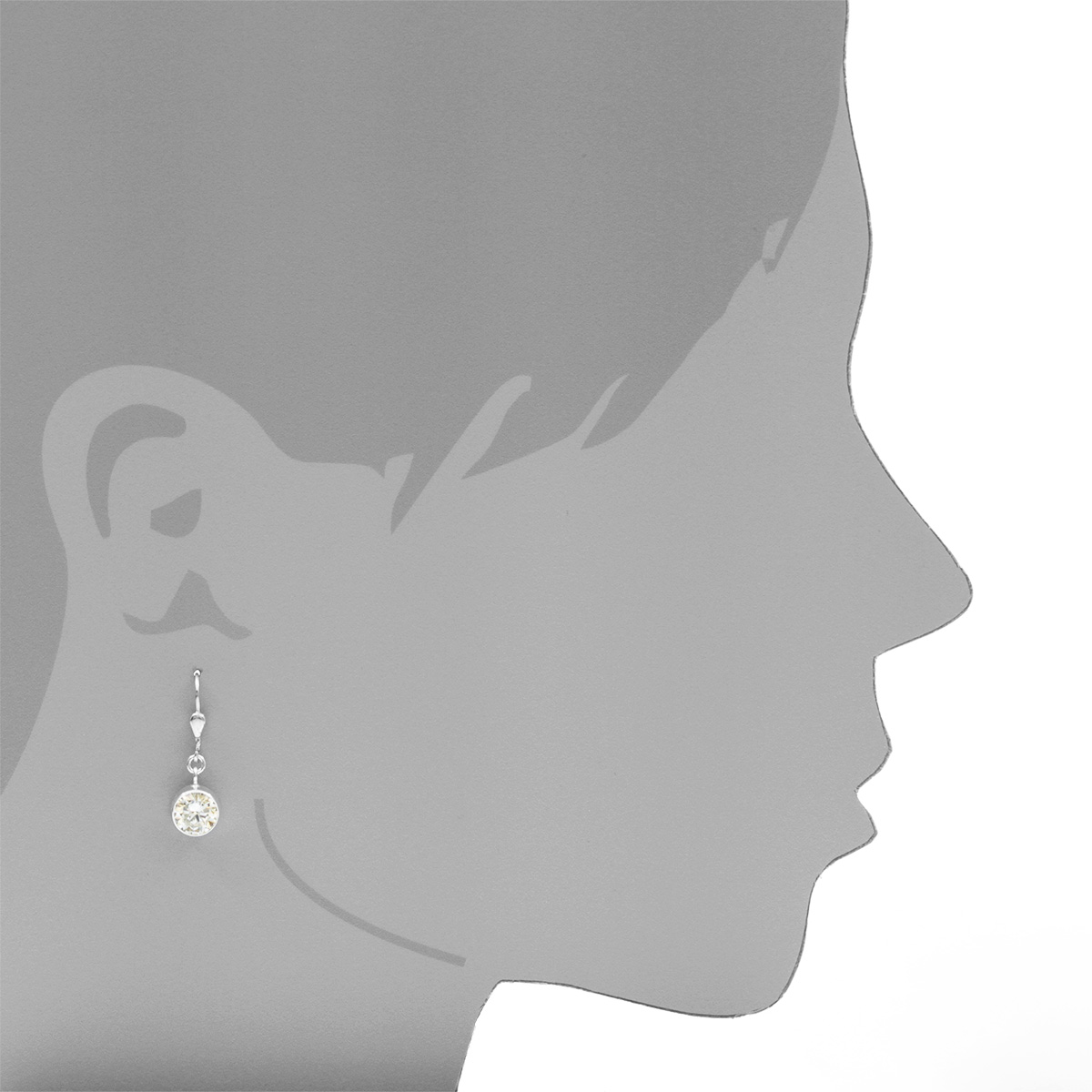 001-263397-0100s Ohrhänger Silber 925/000, Zirkonia, 8 mm