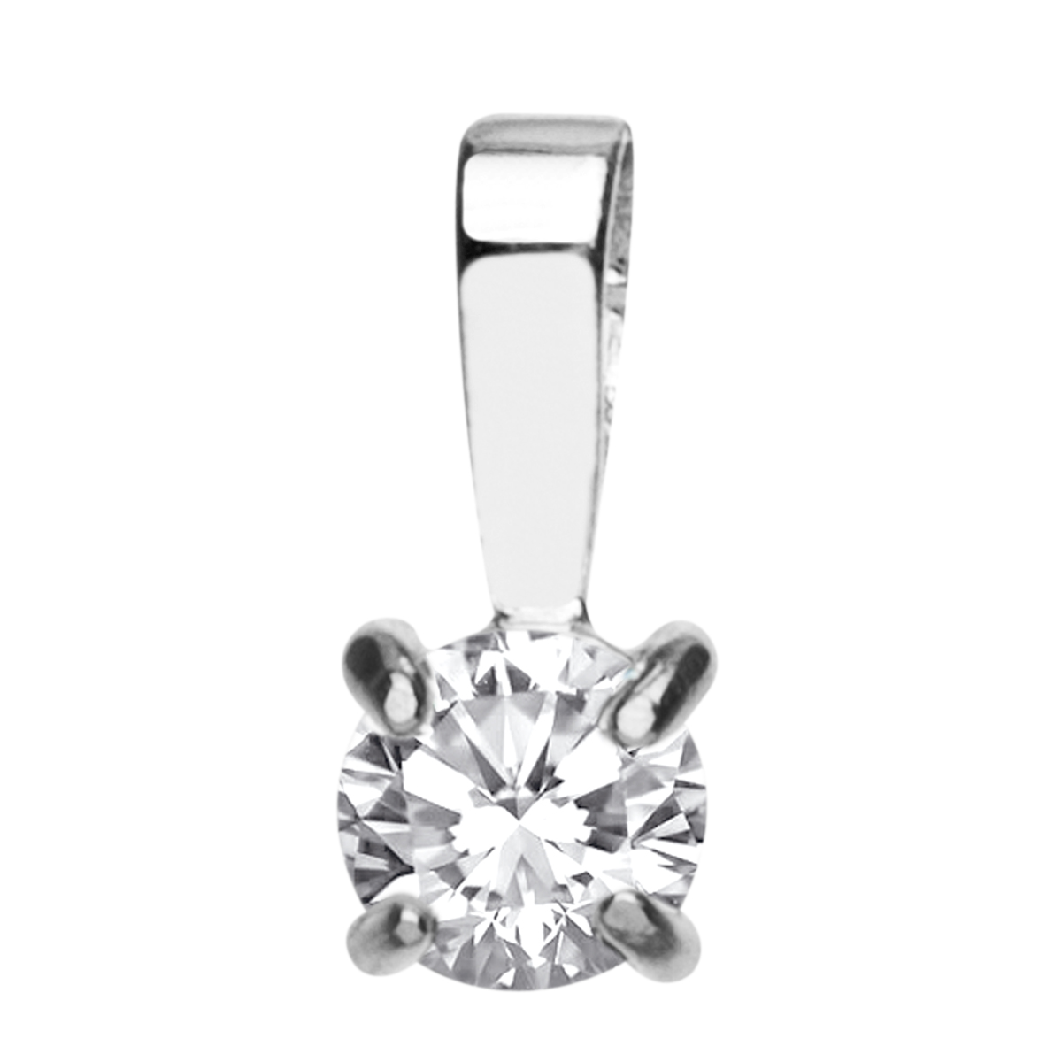 Anhänger Silber 925/000, Zirkonia, weiß